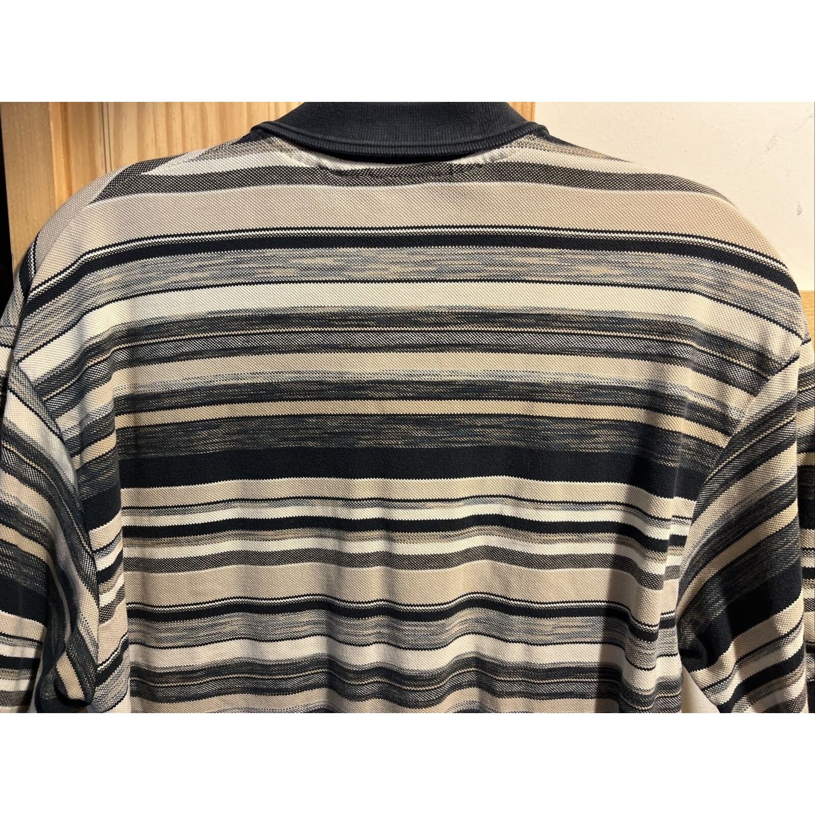 Other Palmland Club VTG Men’s M White Beige Striped SS Cotton Polo Size US M / EU 48-50 / 2 - 9 Thumbnail