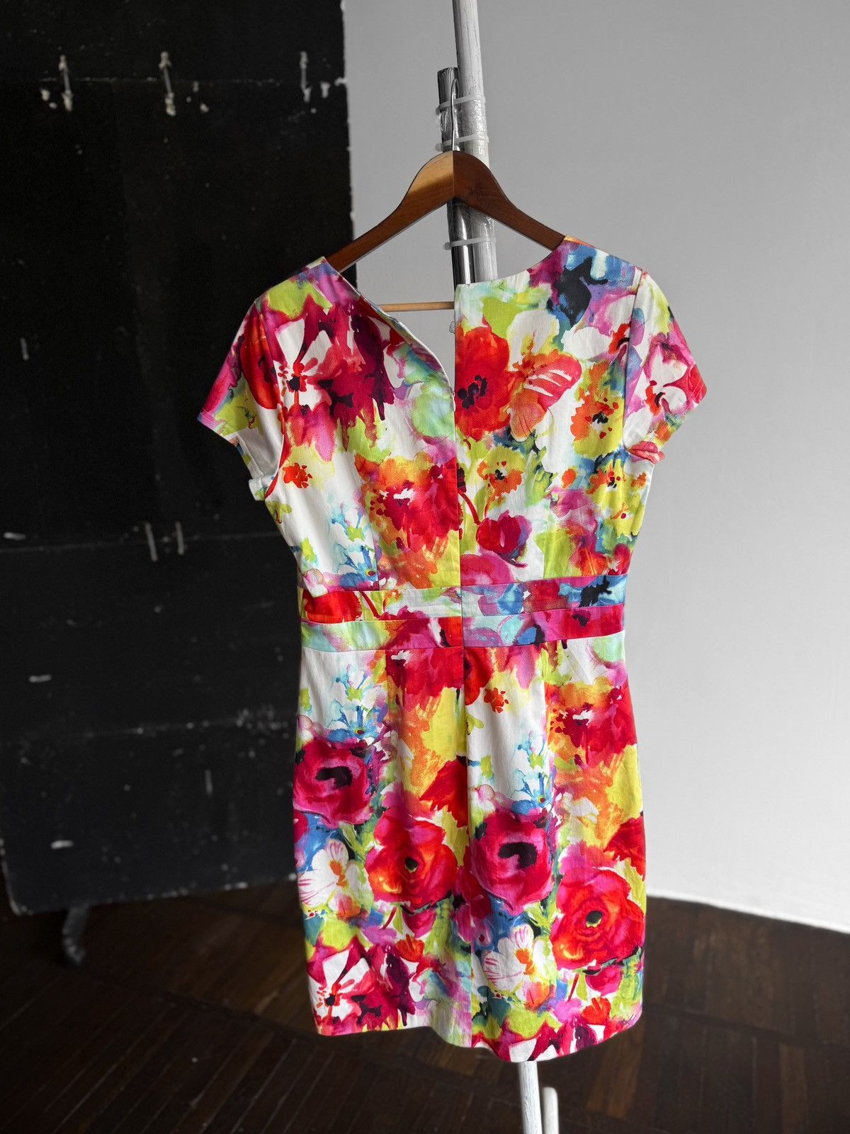 Designer Marc Aurel Womens Watercolor Floral Print Sheath Dress Size S / US 4 / IT 40 - 2 Thumbnail