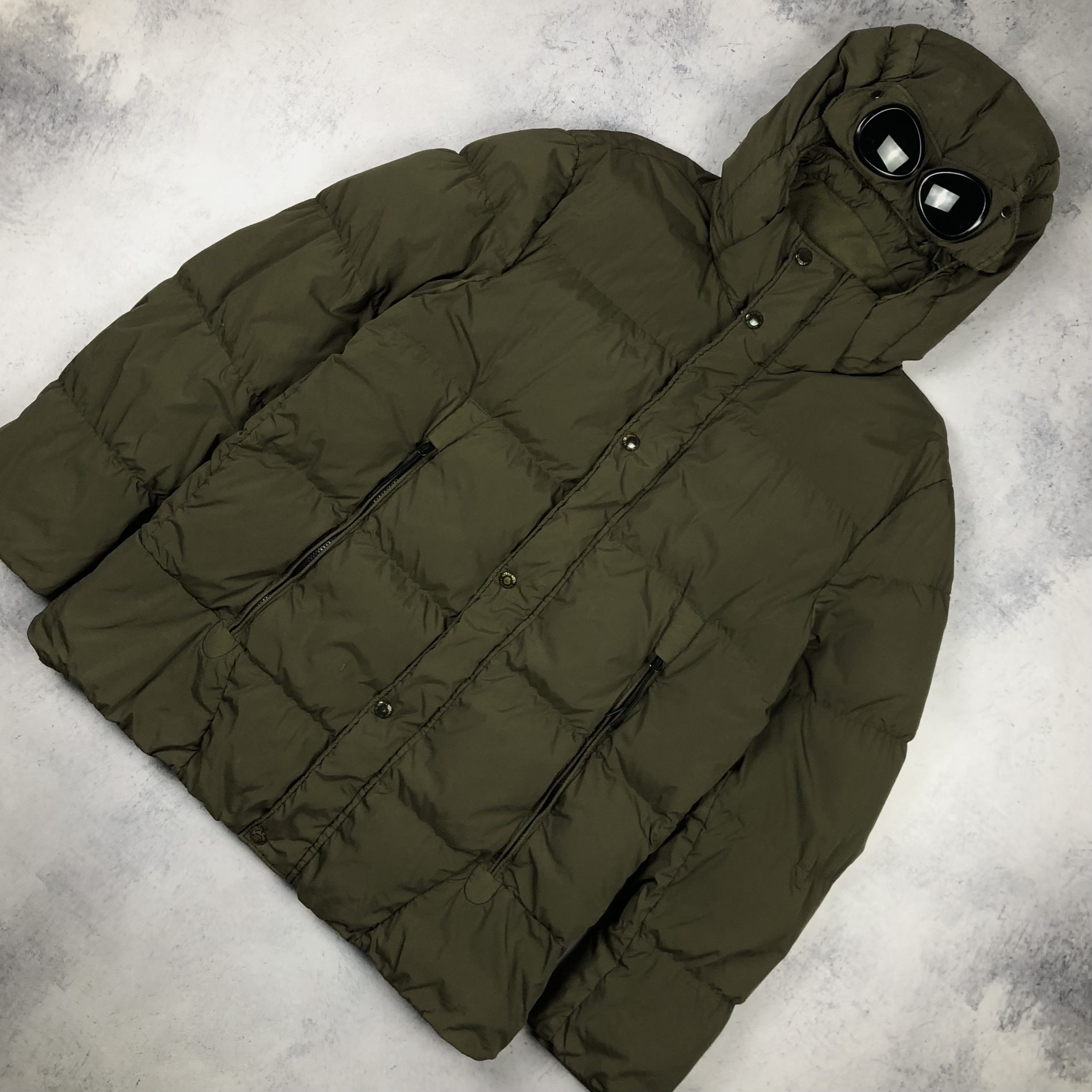 C.P. Company C.P. Company Nycra Stretch Nylon Shell Goggle Down Jacket Size US XL / EU 56 / 4 - 2 Thumbnail