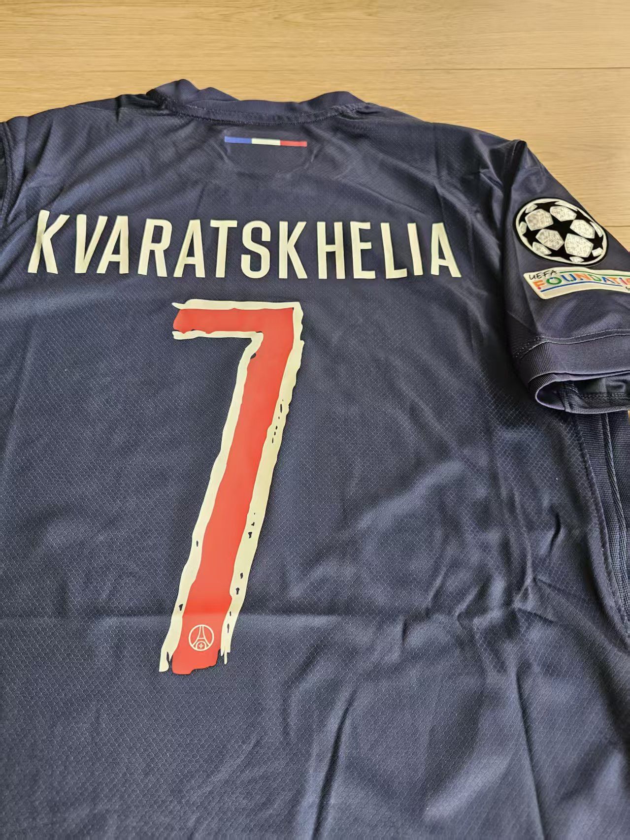Other 2025 PSG #7 Khvicha Kvaratskhelia Jersey Home UEFA Champions Size US M / EU 48-50 / 2 - 5 Thumbnail