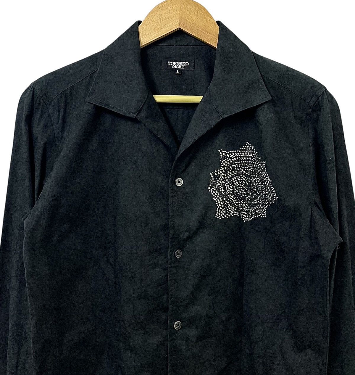 Tornado Mart TORNADO MART SEQUIN FLOWER DESIGN JAPANESE LONG SHIRT Size L / US 10 / IT 46 - 3 Thumbnail