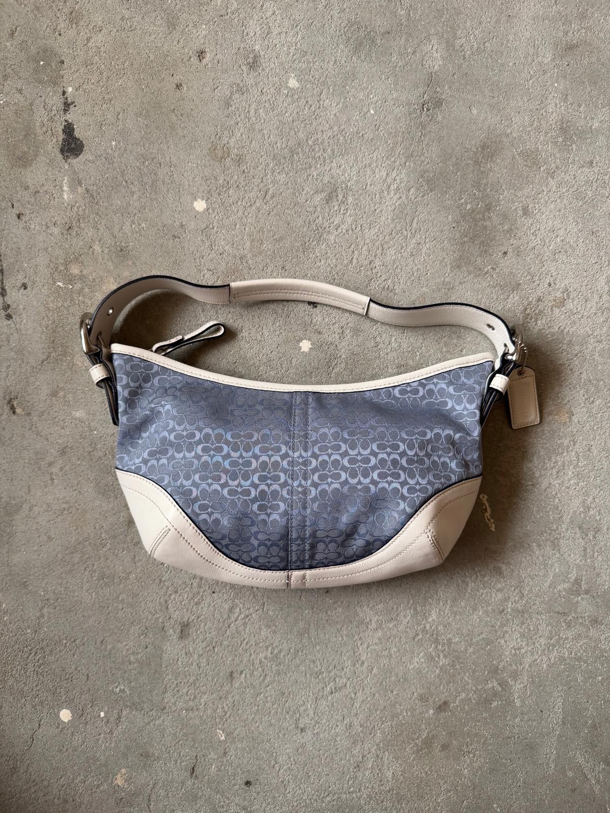 Coach Coach Signature Mini Sufflette Shoulder Bag Blue/White Size ONE SIZE - 1 Thumbnail