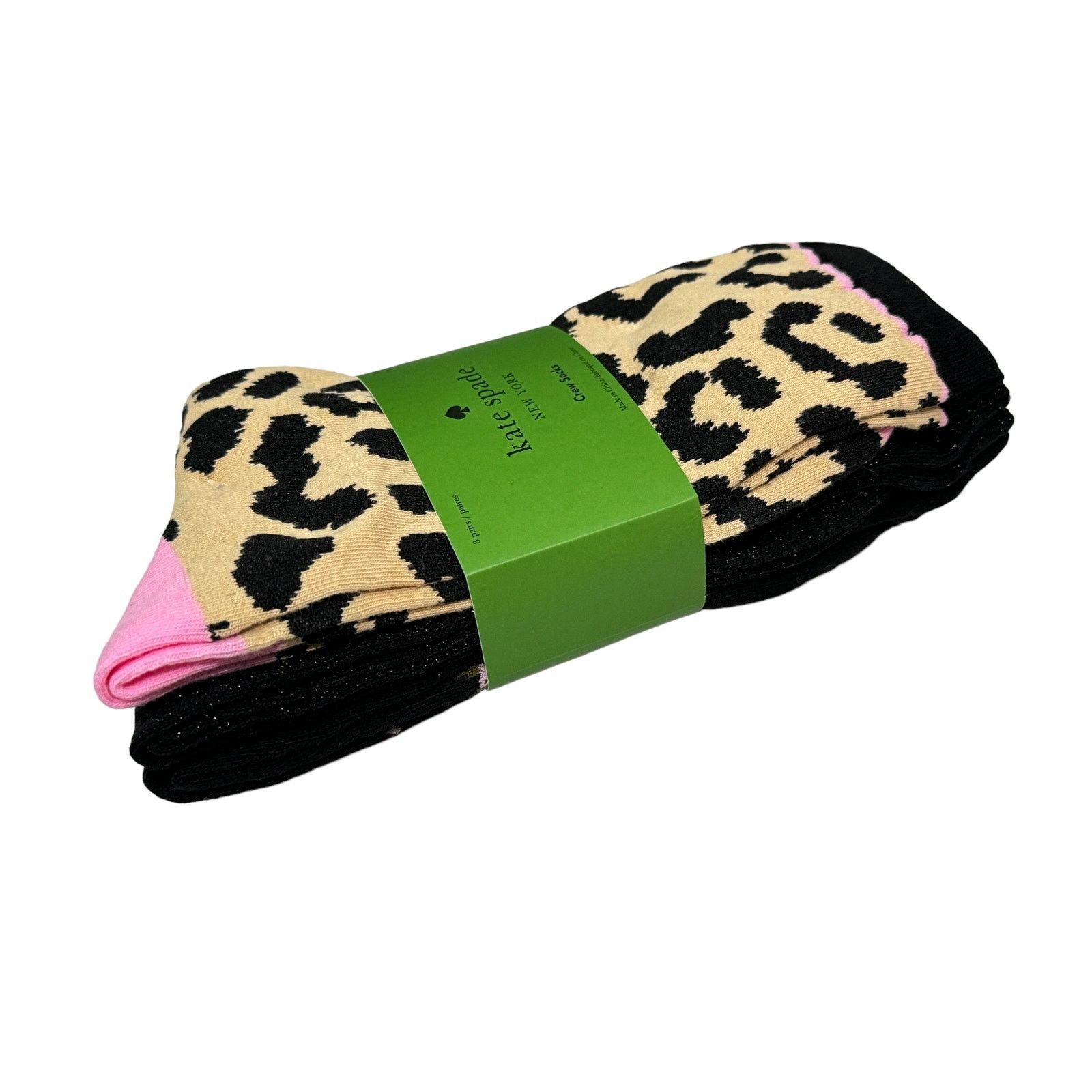 Kate Spade Kate Spade New York 3-Pack Boxed Rose Leopard Crew Socks Size ONE SIZE - 2 Thumbnail