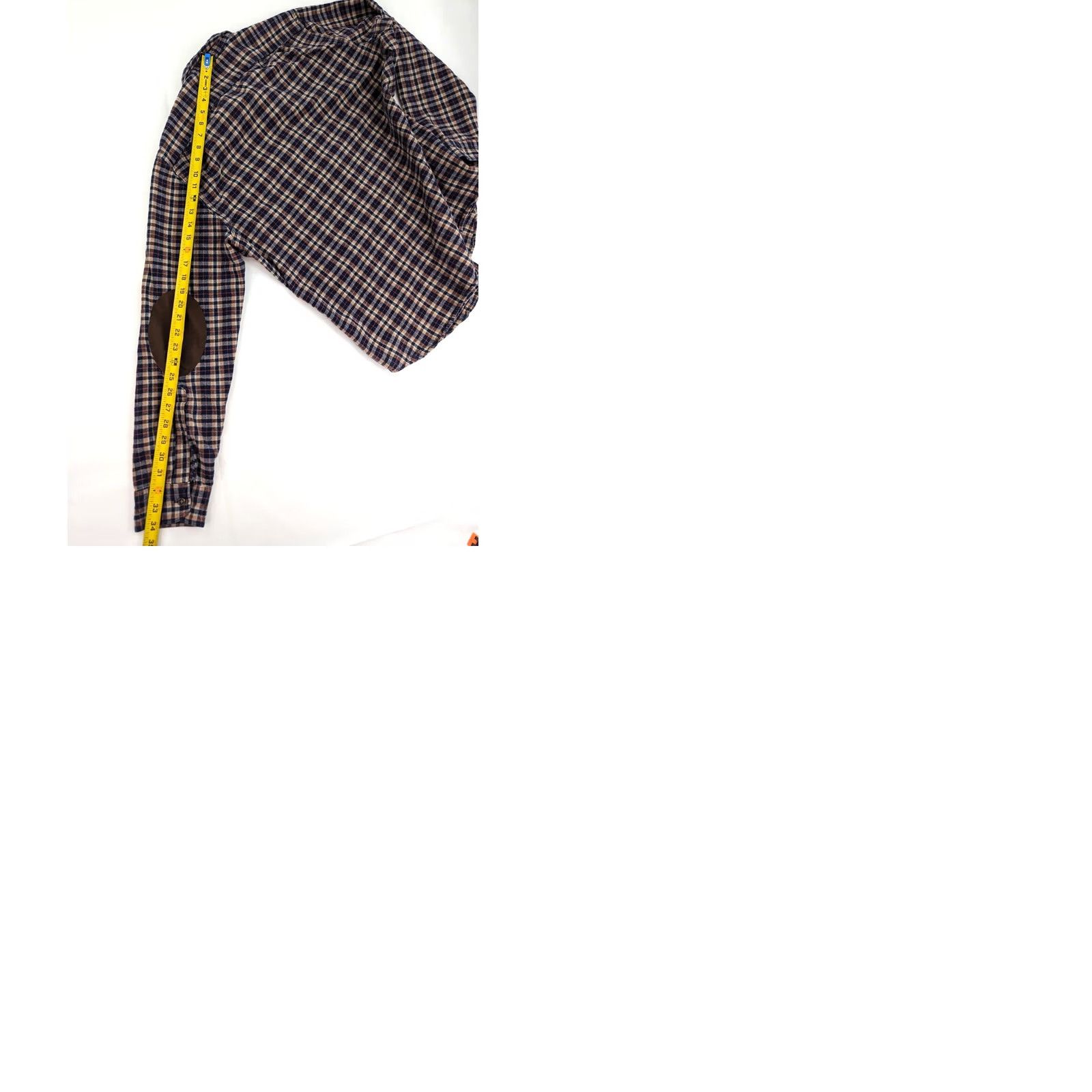 J.Crew VINTAGE J.CREW Rugged Flannel Shirt Men XL Elbow Patch Brown Red Cotton Size US XL / EU 56 / 4 - 9 Thumbnail