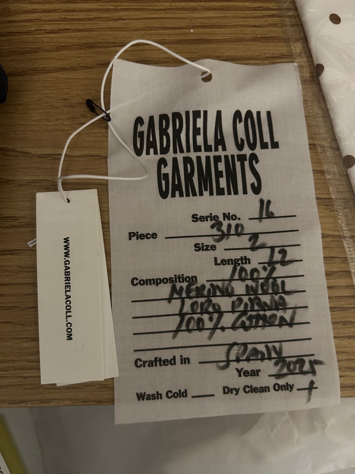 Gabriella Coll Garments No.310 Heavy Wool Crossed Trousers Size US 30 / EU 46 - 7 Thumbnail
