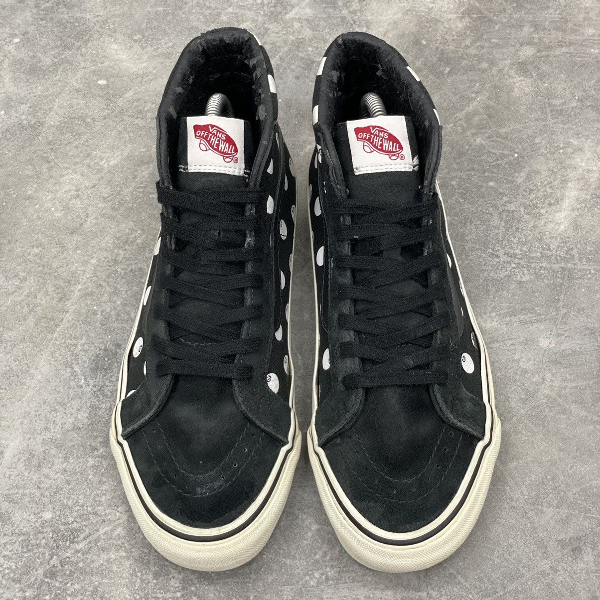 Stussy × Vans Stussy x Vans Vault Sk8-Hi LX 8-Ball UK7.5 Black White Rare Size US 8.5 / EU 41-42 - 3 Thumbnail