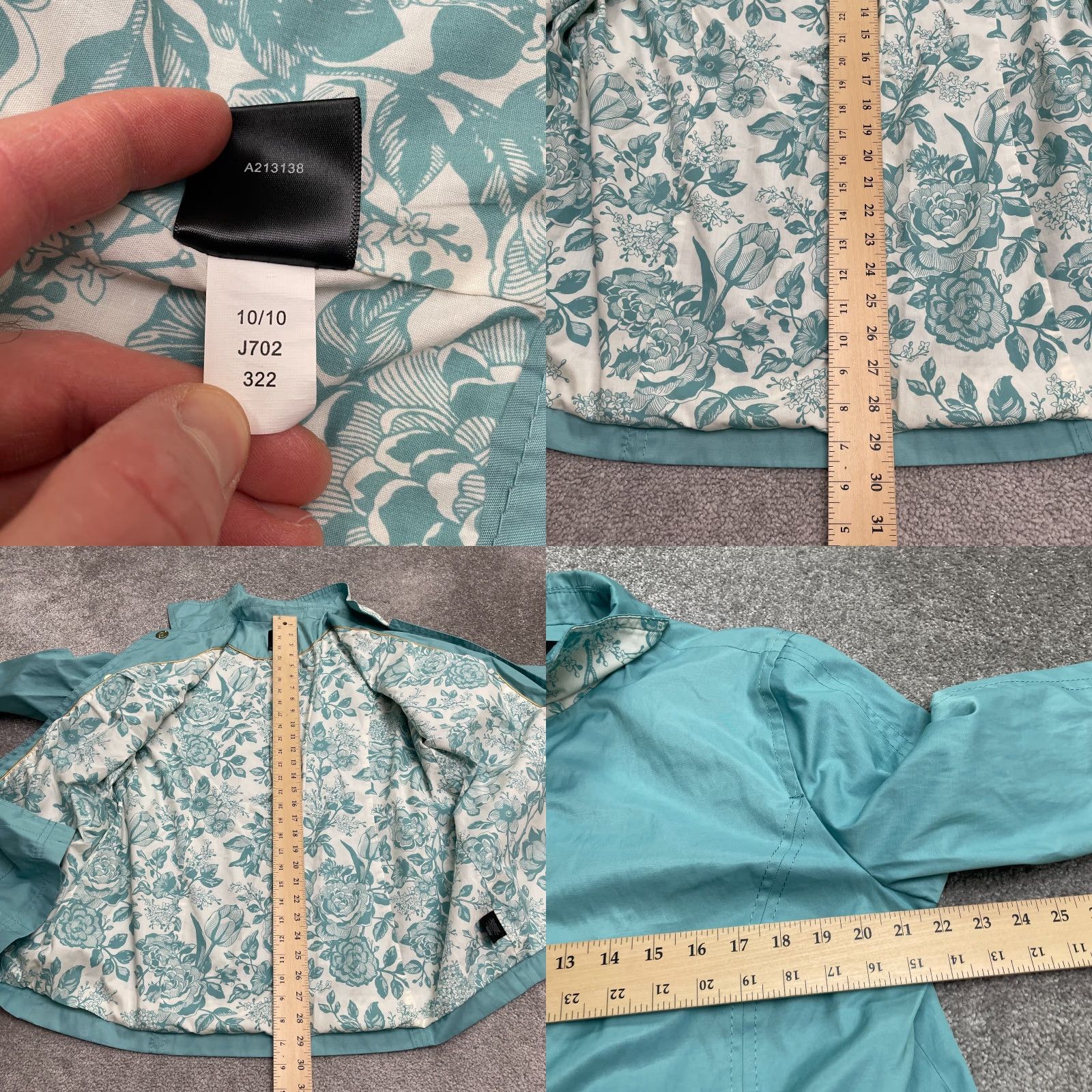 Old Navy Isaac Mizrahi Live Peacoat Jacket Womens Large Green Button Down Size L / US 10 / IT 46 - 8 Thumbnail