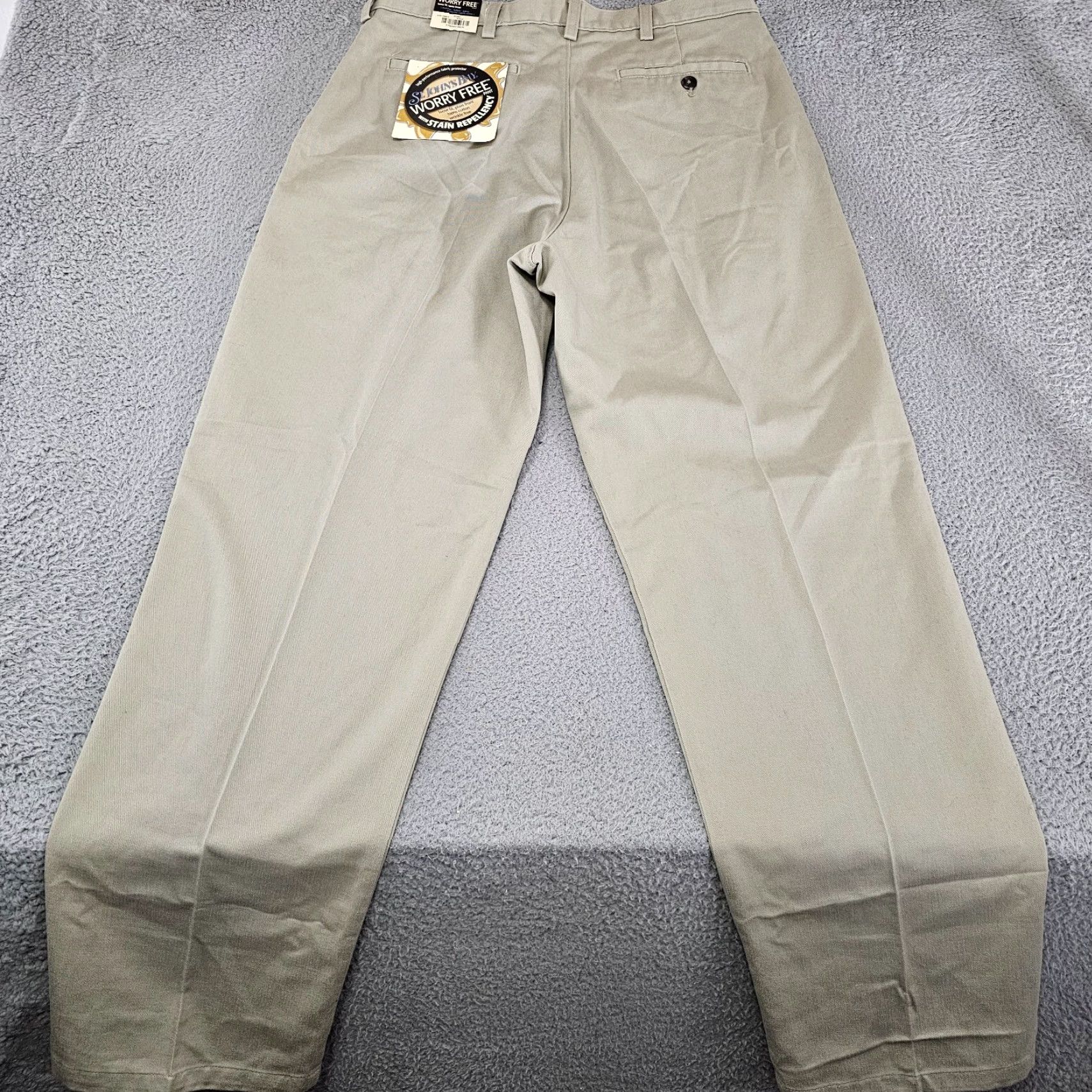 Vintage St. John's Bay Pants Mens Size 32x31 Khaki Relaxed Fit Chino Flat Front 100% Cotton Size US 32 / EU 48 - 5 Thumbnail