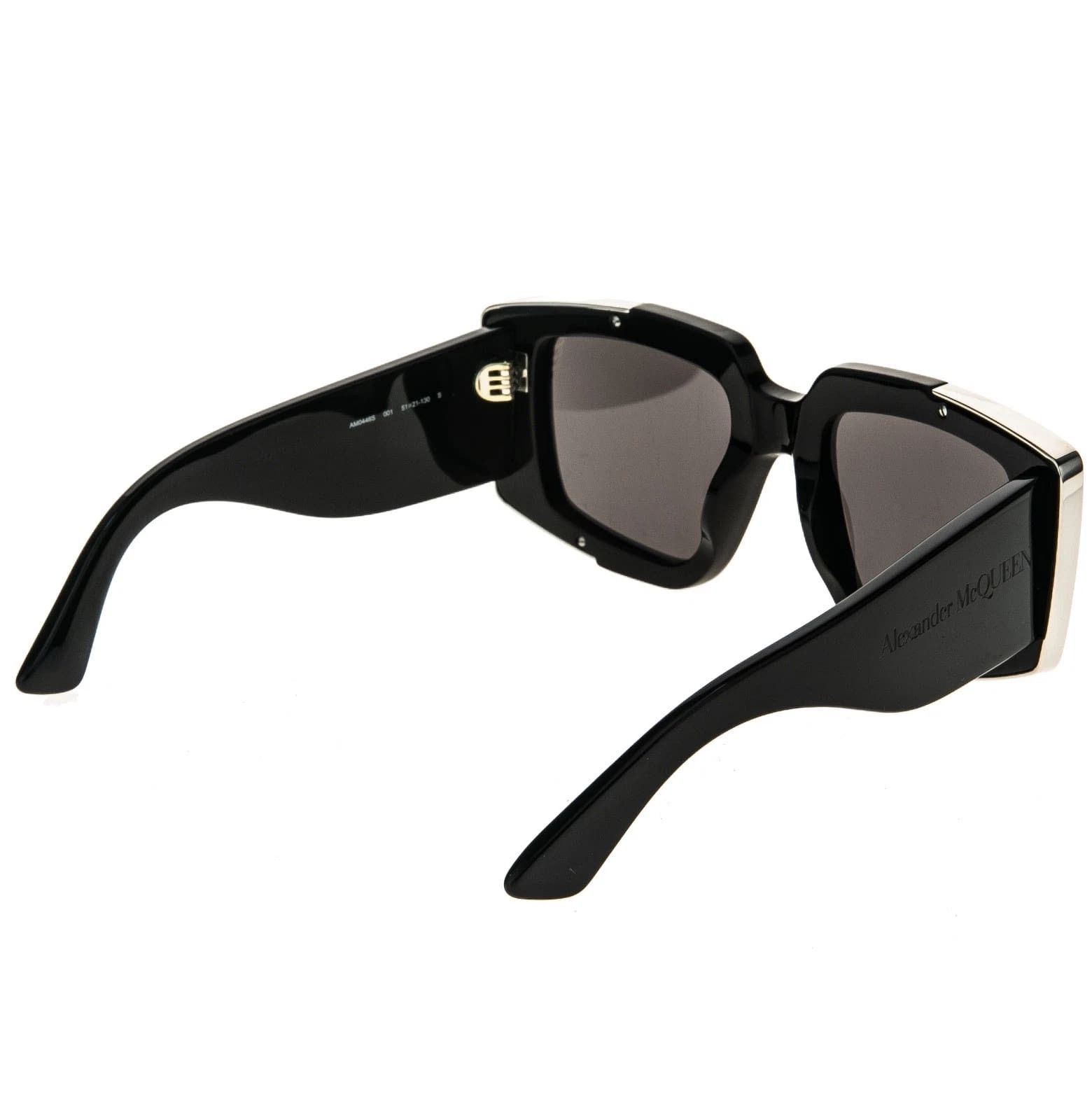 Alexander McQueen ALEXANDER MCQUEEN AM0446S 0446 Black Fashion Sunglass 001 Size ONE SIZE - 2 Thumbnail