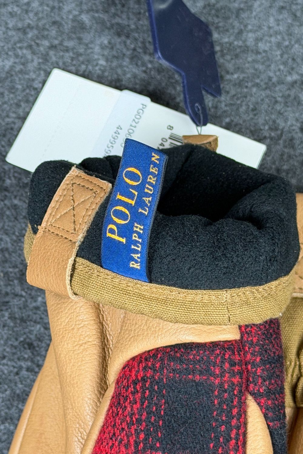 Polo Ralph Lauren PRL Buffalo Plaid Leather Gloves – fw15 (Archive-Inspired) Size ONE SIZE - 5 Thumbnail