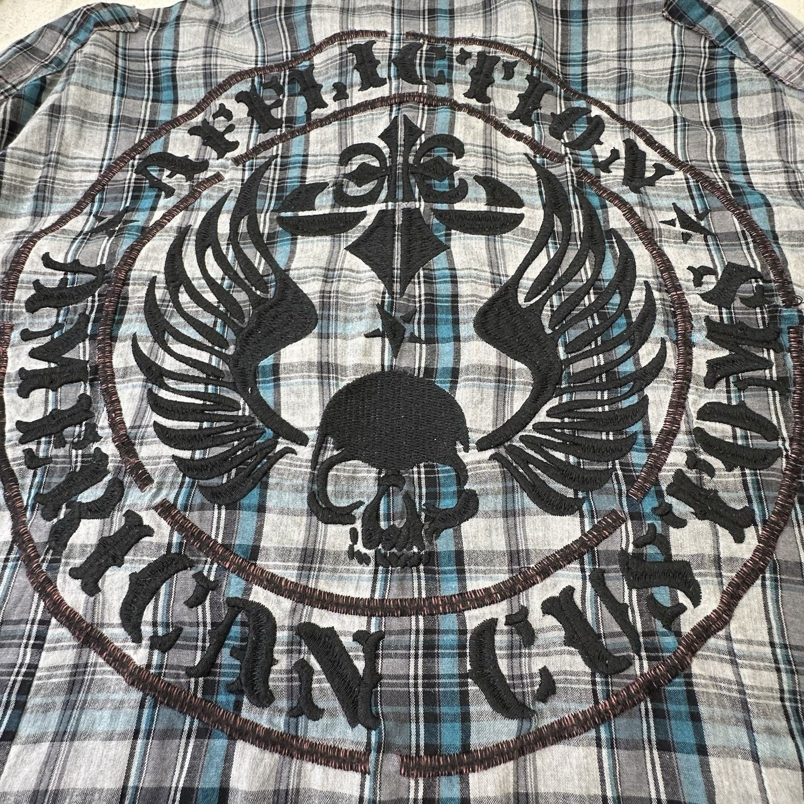 Affliction Affliction Black Premium Plaid Shirt XL Slim Fit Button Size US M / EU 48-50 / 2 - 6 Thumbnail