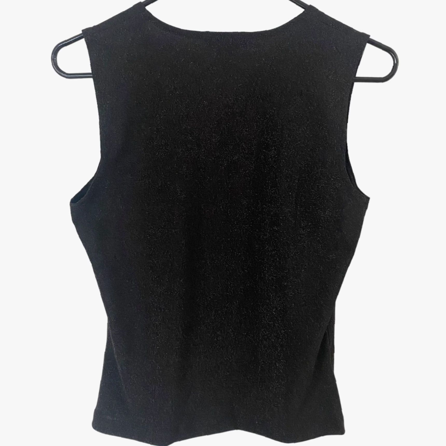 Ann Taylor Ann Taylor Shimmer Glitter Tank Top Womens Size Small Black Metallic Sparkle New Size S / US 4 / IT 40 - 3 Thumbnail