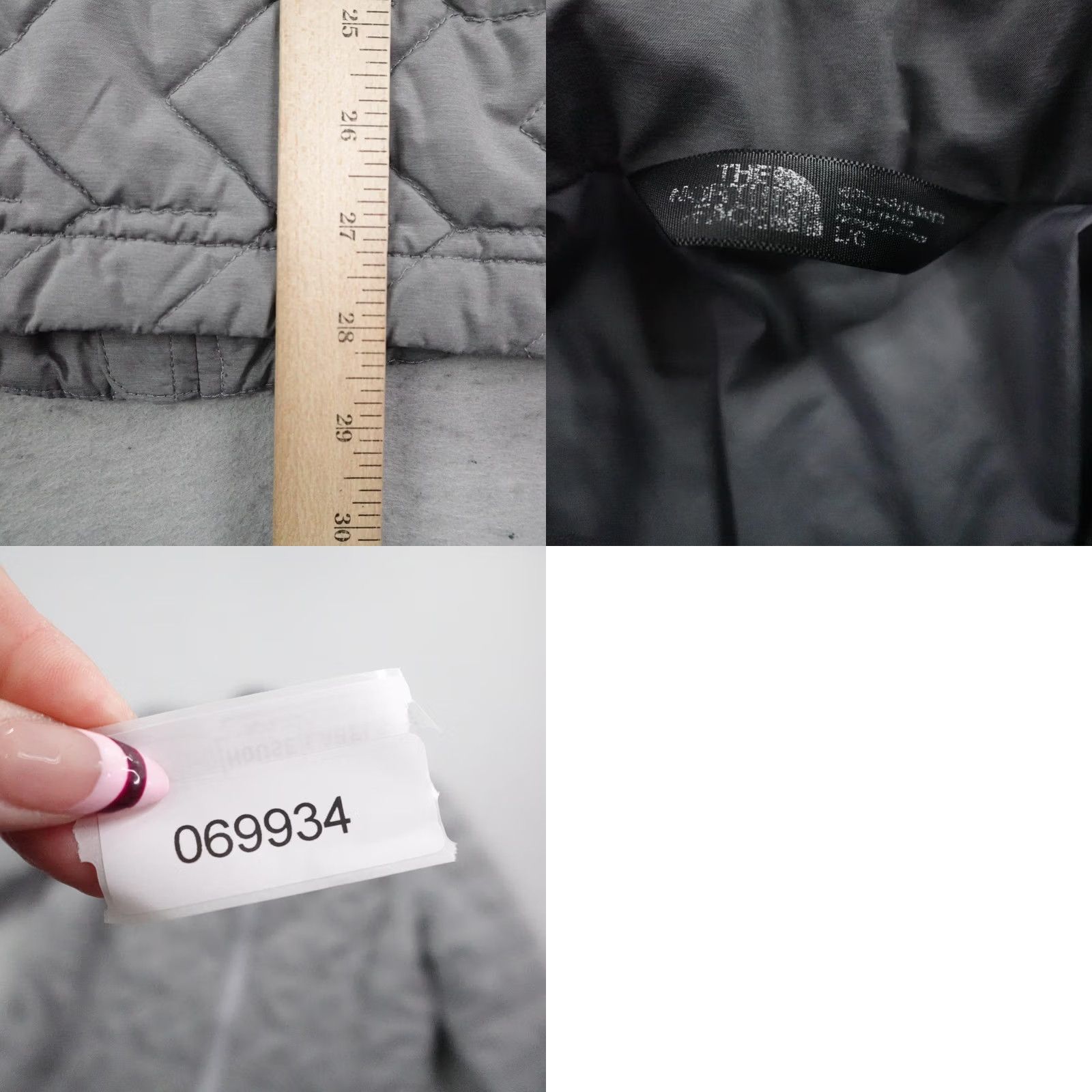 The North Face North Face Womens Large Gray Tamburello Puffer Jacket Insulated Quilted Coat Size L / US 10 / IT 46 - 8 Thumbnail