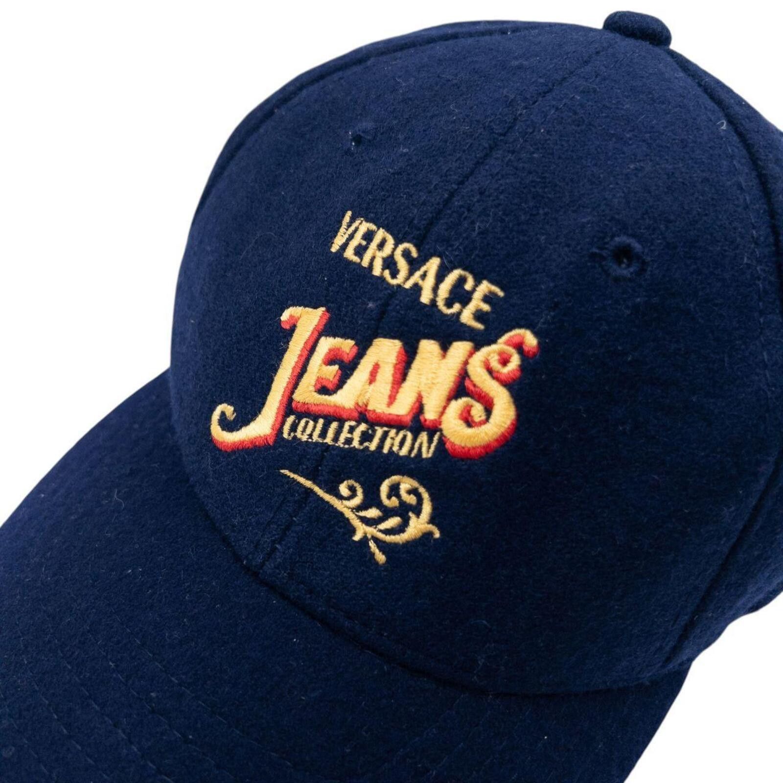 Versace Vintage 2000s Versace Jeans Collection Embroidered Wool Hat Size ONE SIZE - 6 Thumbnail