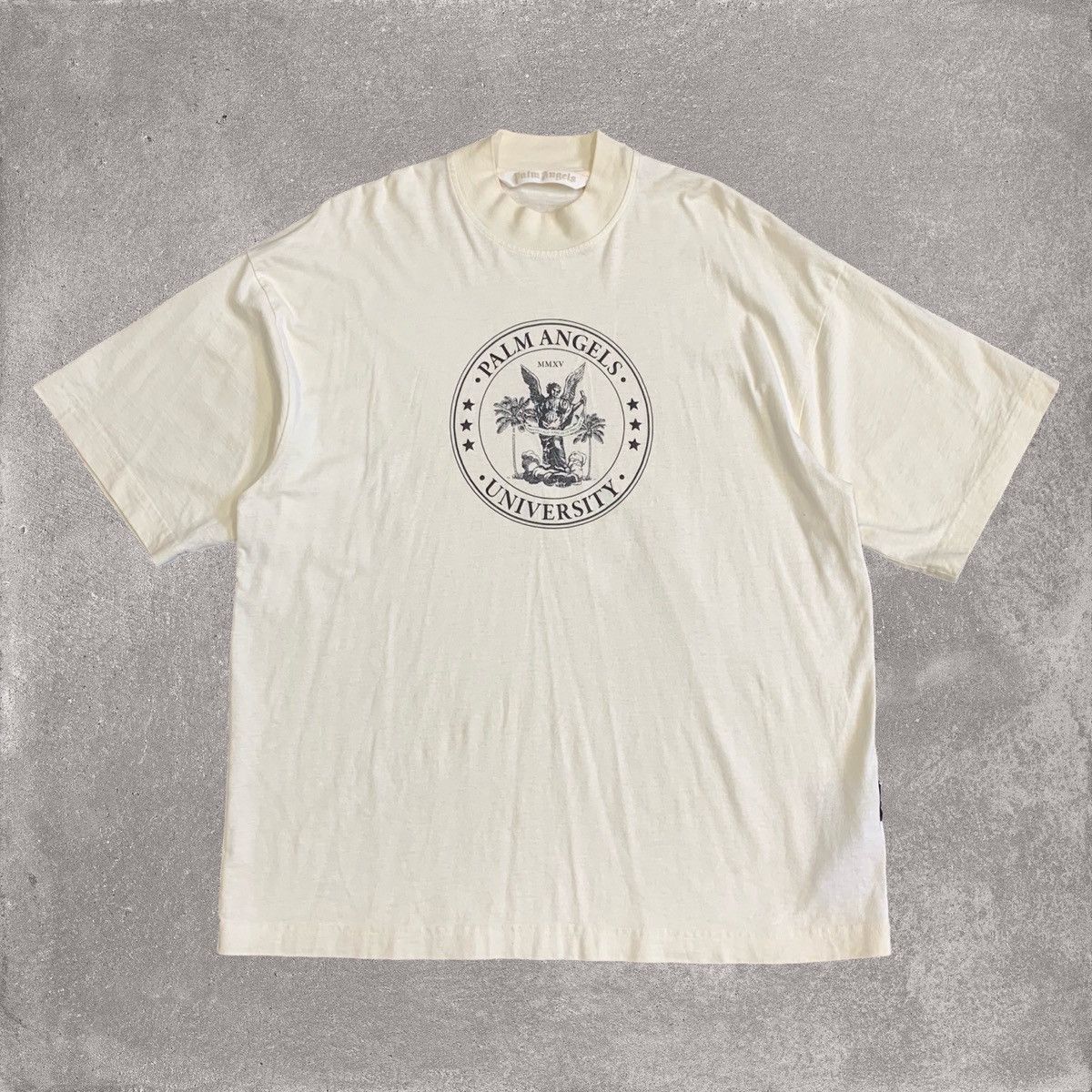 Palm Angels Palm Angels Small Tee College Crew White T-Shirt Oversized Size US S / EU 44-46 / 1 - 1 Thumbnail