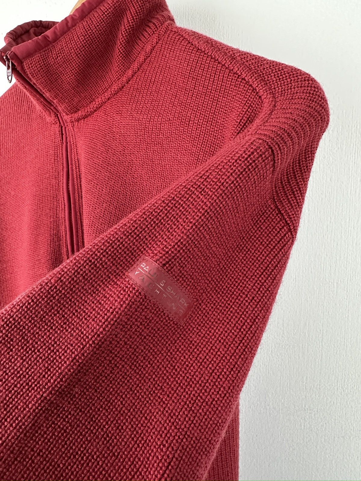 Paul & Shark Vintage PAUL & SHARK ⚓️ 1/4 Zip Wool Sweater Red Men’s Size US XL / EU 56 / 4 - 4 Thumbnail