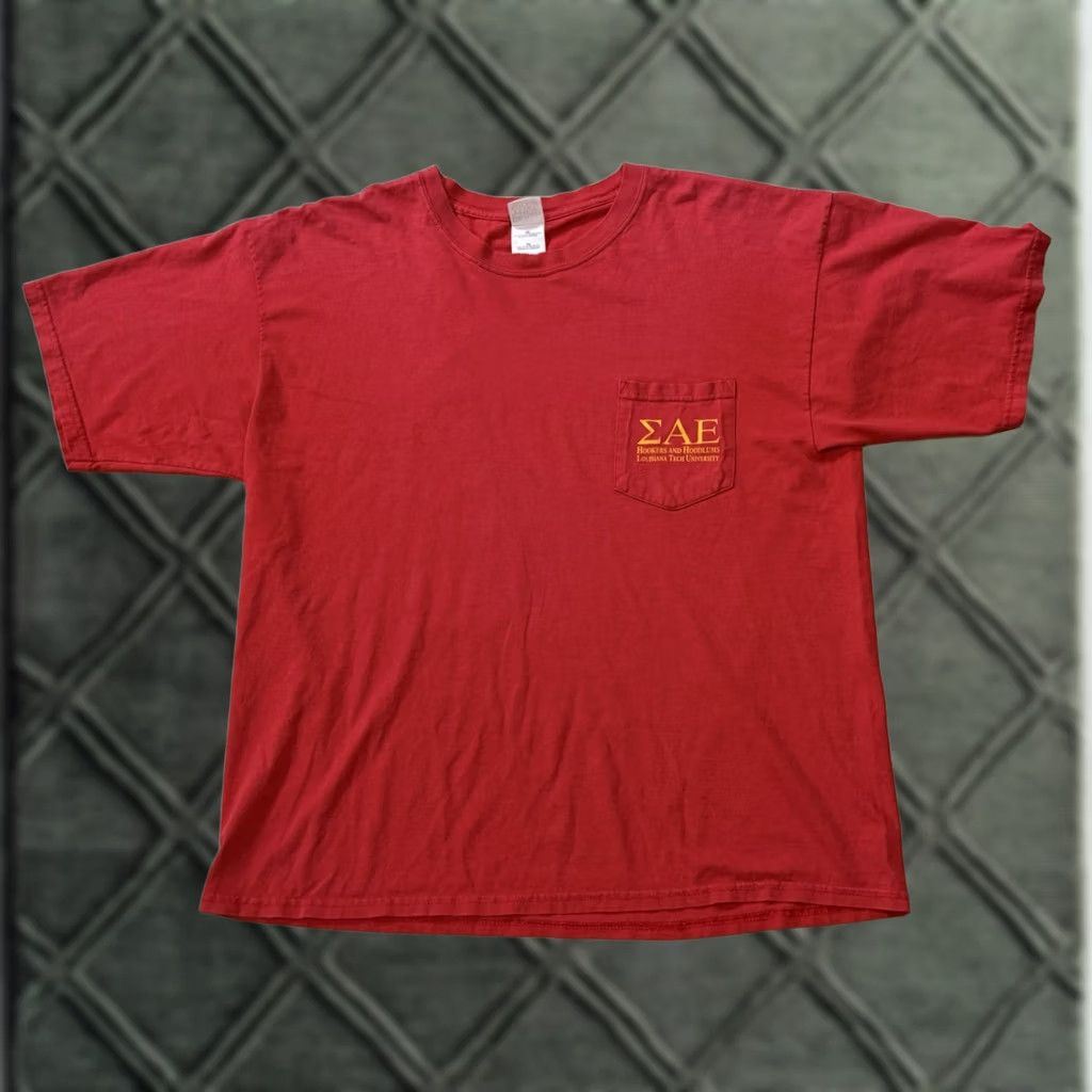 Gildan VINTAGE SAE Hookers & Hoodlums Fraternity Shirt XL Red Gildan Size US XL / EU 56 / 4 - 1 Thumbnail