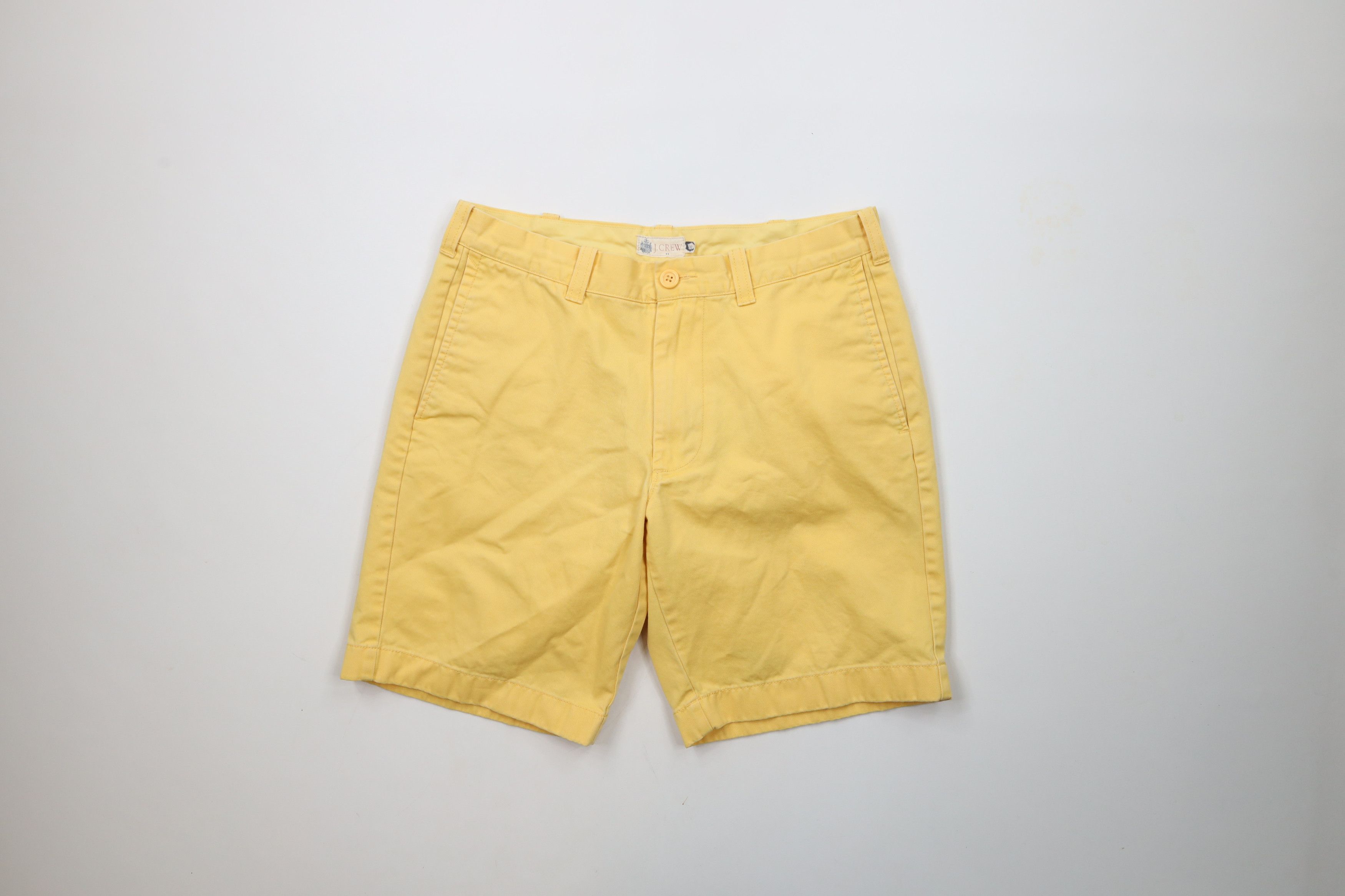 J.Crew × Vintage Vintage 90s J Crew Above Knee Chino Shorts Yellow Cotton Size US 32 / EU 48 - 1 Thumbnail