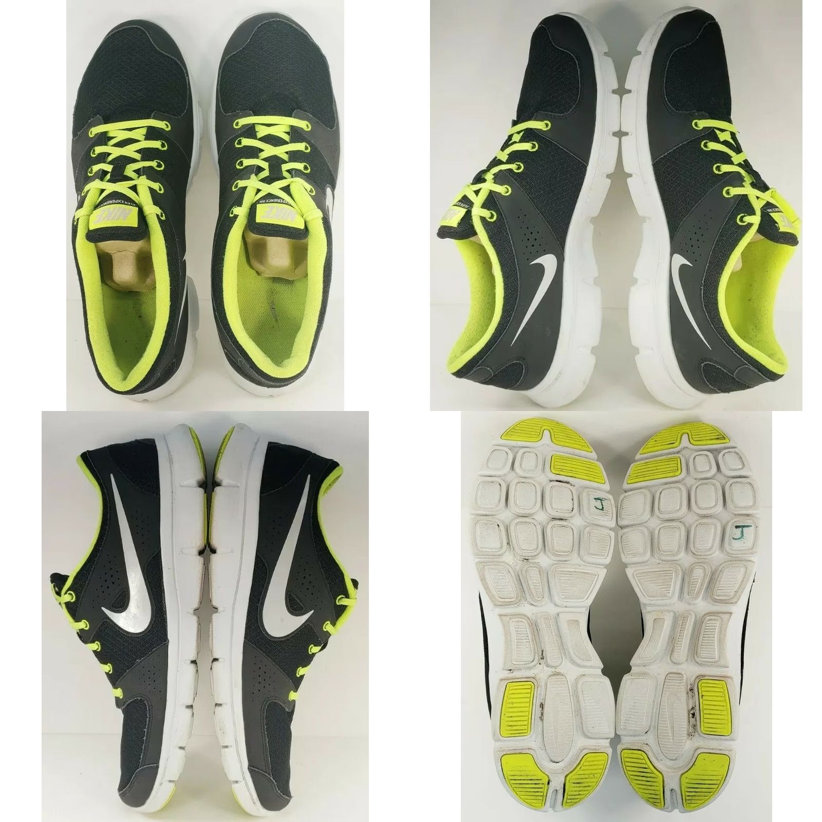 Nike Nike Flex Experience RN Mens Size 14M Neon Green Black 525762-004 Nike Flex Running Shoes Mens 14M Black and green neon Size US 14 / EU 47 - 8 Thumbnail