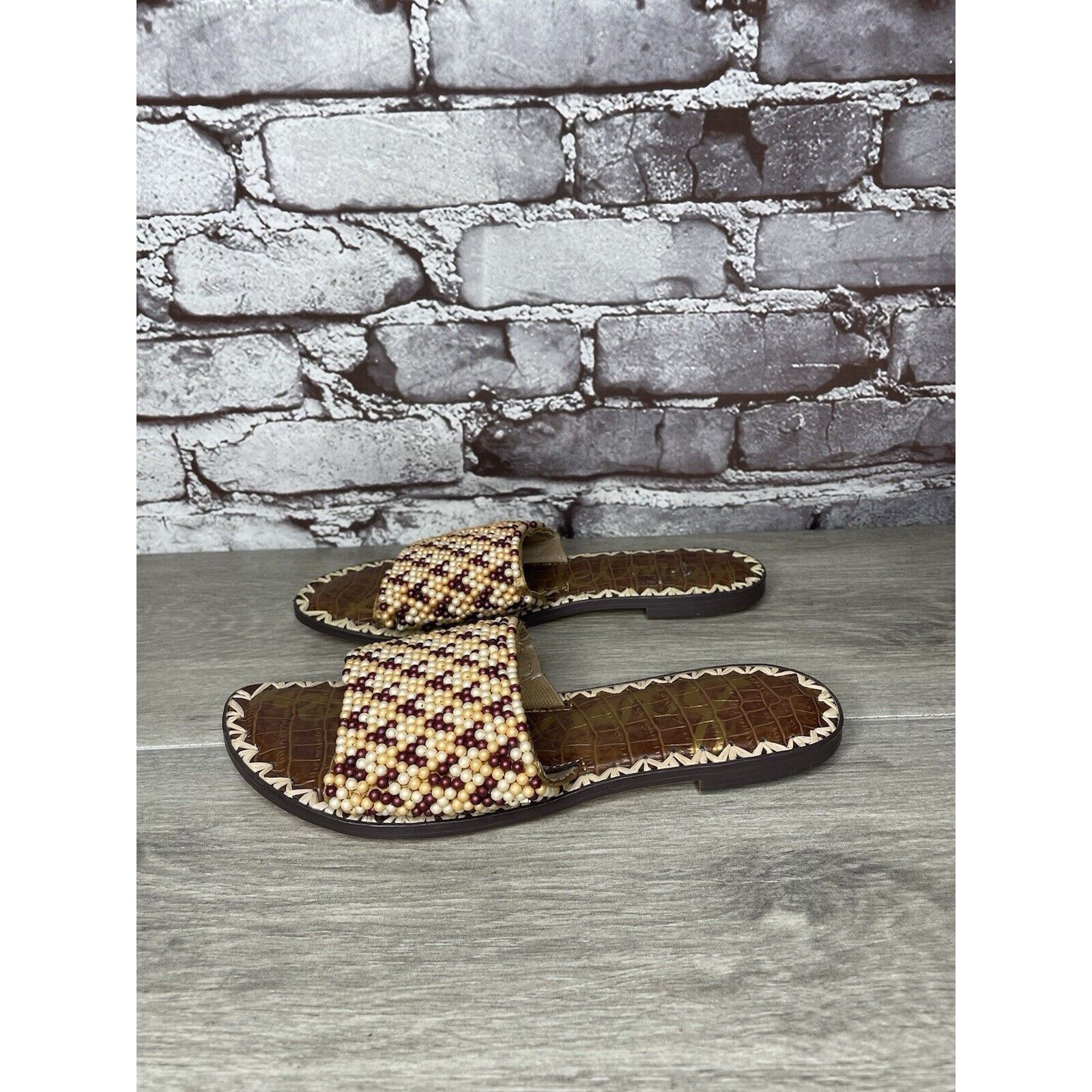 Sam Edelman Sam Edelman Gunner 3 Peach Pearl Beaded Multi Sandals Women’ Size US 6.5 / IT 36.5 - 12 Thumbnail