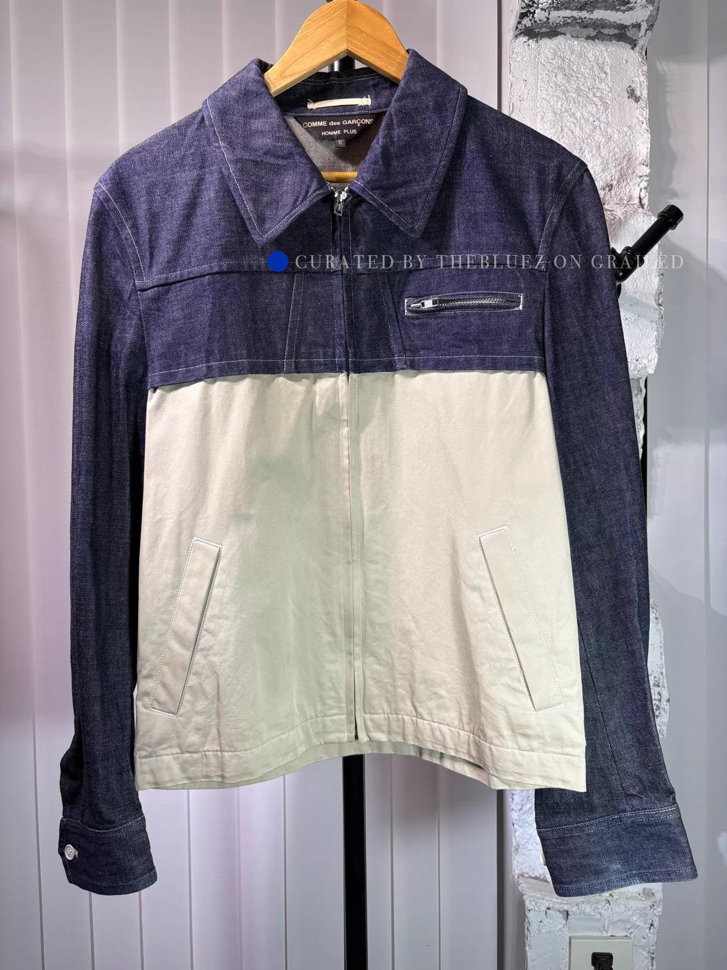 Comme des Garcons Stylish Blue Denim-Twill Jacket Size US M / EU 48-50 / 2 - 1 Thumbnail