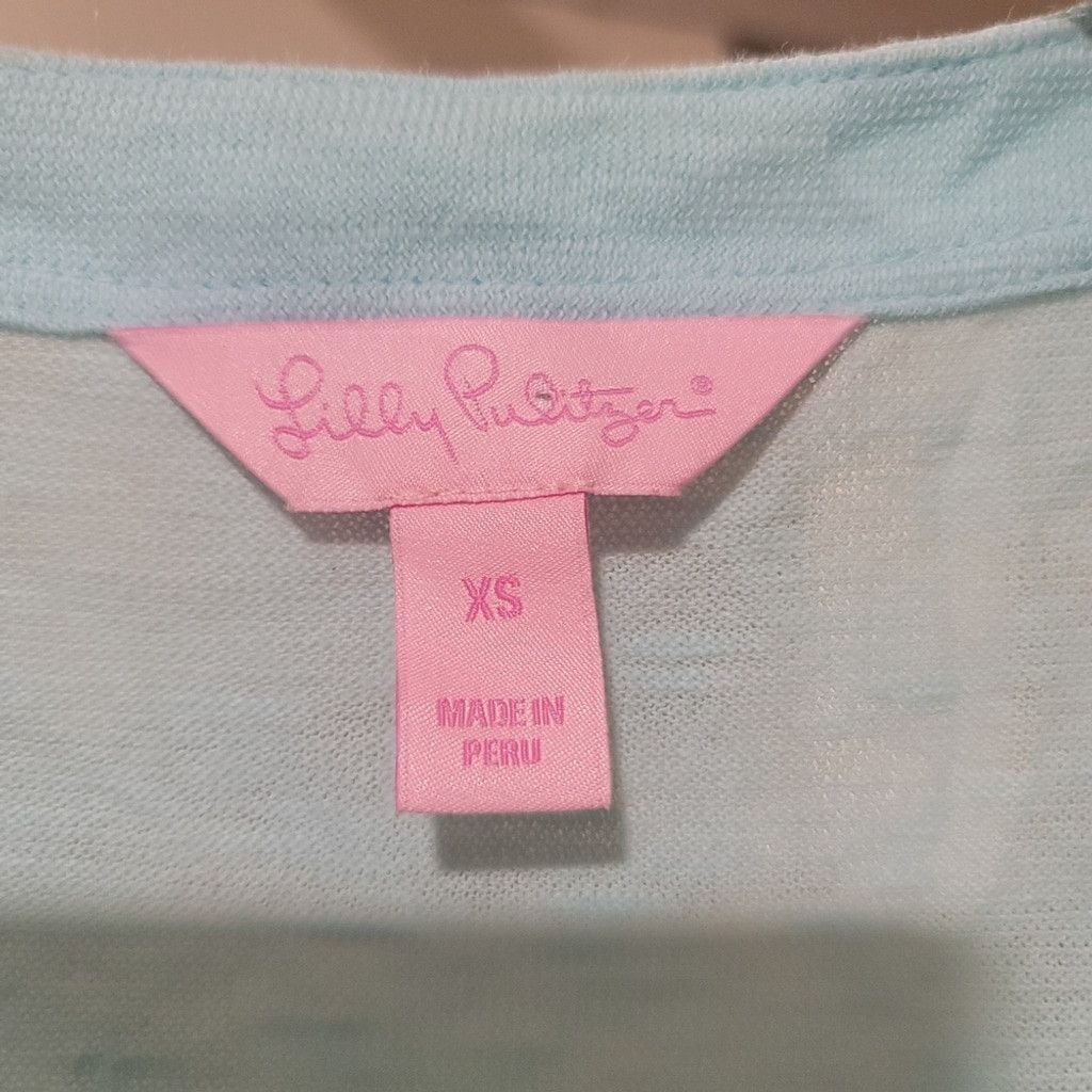 Lilly Pulitzer NWT Lilly Pulitzer Blue V-Neck “Westley" Embroidered Tunic Size XS / US 0-2 / IT 36-38 - 4 Thumbnail