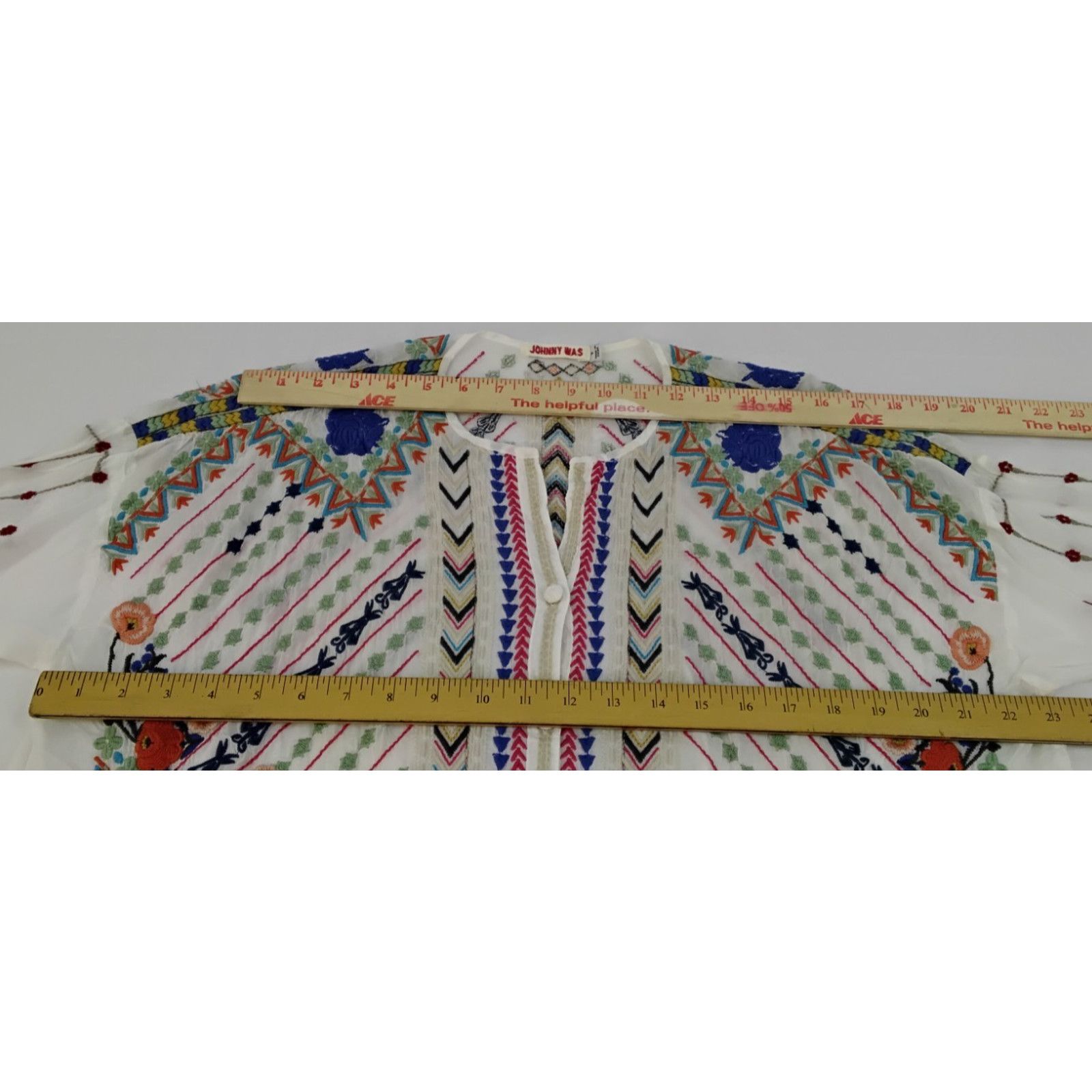 Johnny Was Johnny Was Embroidered Top Women's Small Boho Multicolor Size S / US 4 / IT 40 - 10 Thumbnail