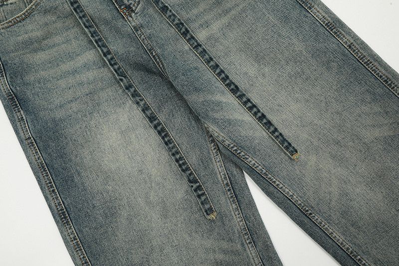Vintage American lace-up vintage distressed wide-leg Vibe jeans Size US 32 / EU 48 - 4 Thumbnail