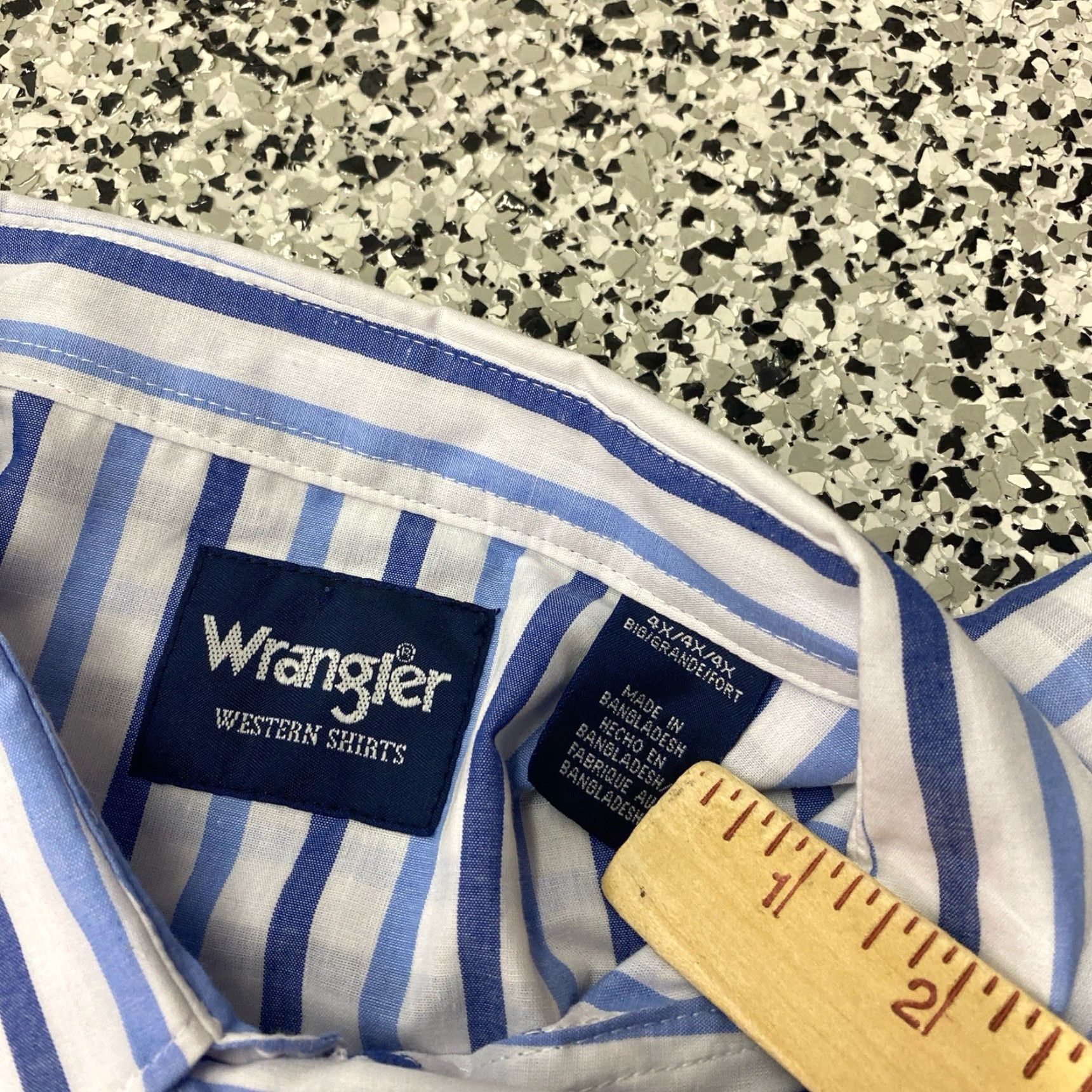 Wrangler VINTAGE Wrangler Blue Stripe Pearl Snap Western Shirt Men's 4XL NWT Size US XXL / EU 58 / 5 - 5 Thumbnail