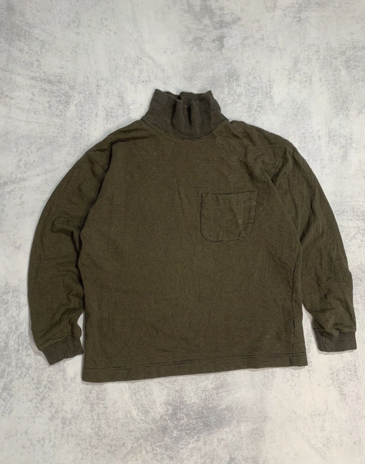 Patagonia Rare Vintage 90s Patagonia Striped Mock Neck L/S Tee Size US L / EU 52-54 / 3 - 1 Thumbnail