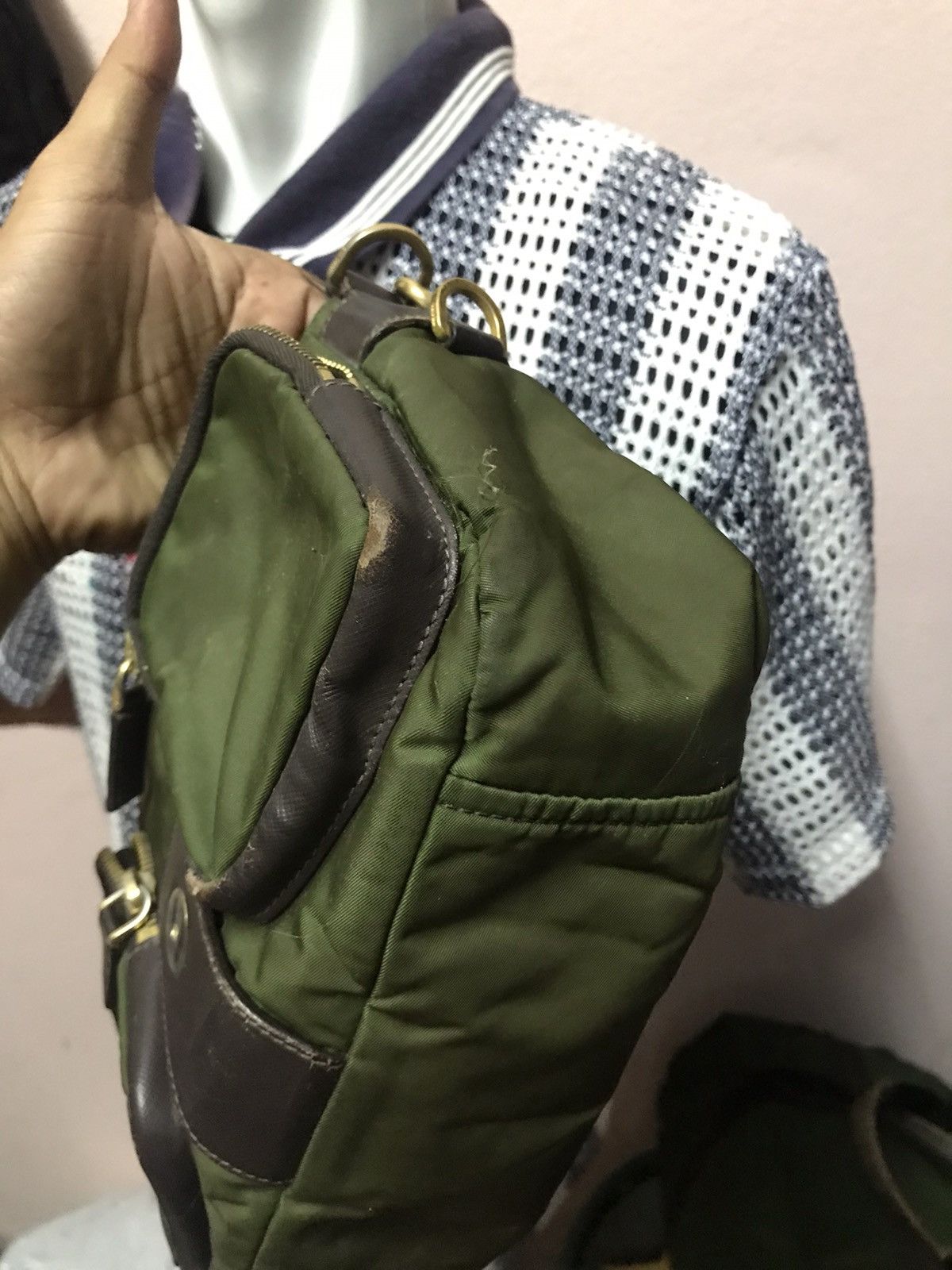 Prada × Vintage Authenrtic PRADA GREEN Shoulder Size ONE SIZE - 10 Thumbnail