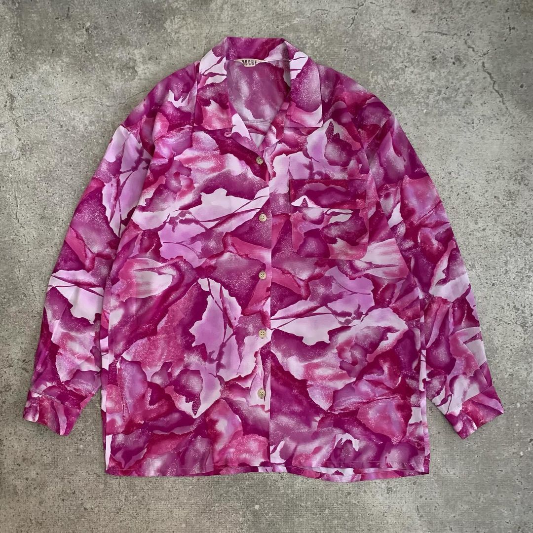 Designer × Japanese Brand VINTAGE PATTERN RUCHE Shirt Size US L / EU 52-54 / 3 - 2 Thumbnail