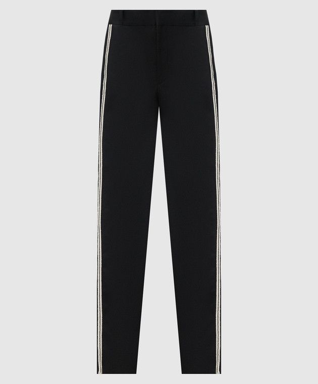 Saint Laurent Paris NWT Saint Laurent Paris Wool Tuxedo Trousers with Stripe Size 25" / US 0 / IT 36 - 1 Thumbnail