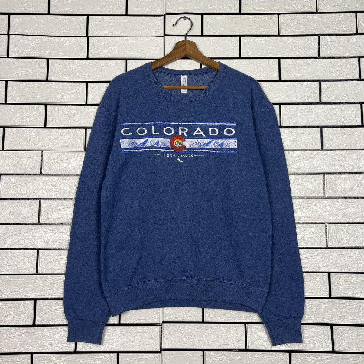 Jerzees COLORADO Estes Park Big Logo Crewneck Sweatshirt #4070-C185 Size US S / EU 44-46 / 1 - 1 Thumbnail