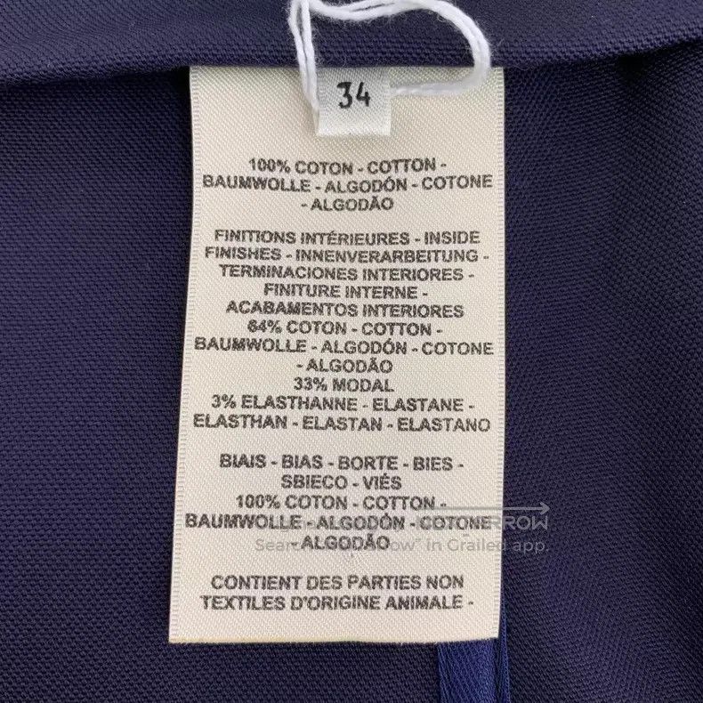 Hermes Hermes Dark Blue Bell Chain Cotton Casual Skirt Size 42" / US 20 - 8 Thumbnail
