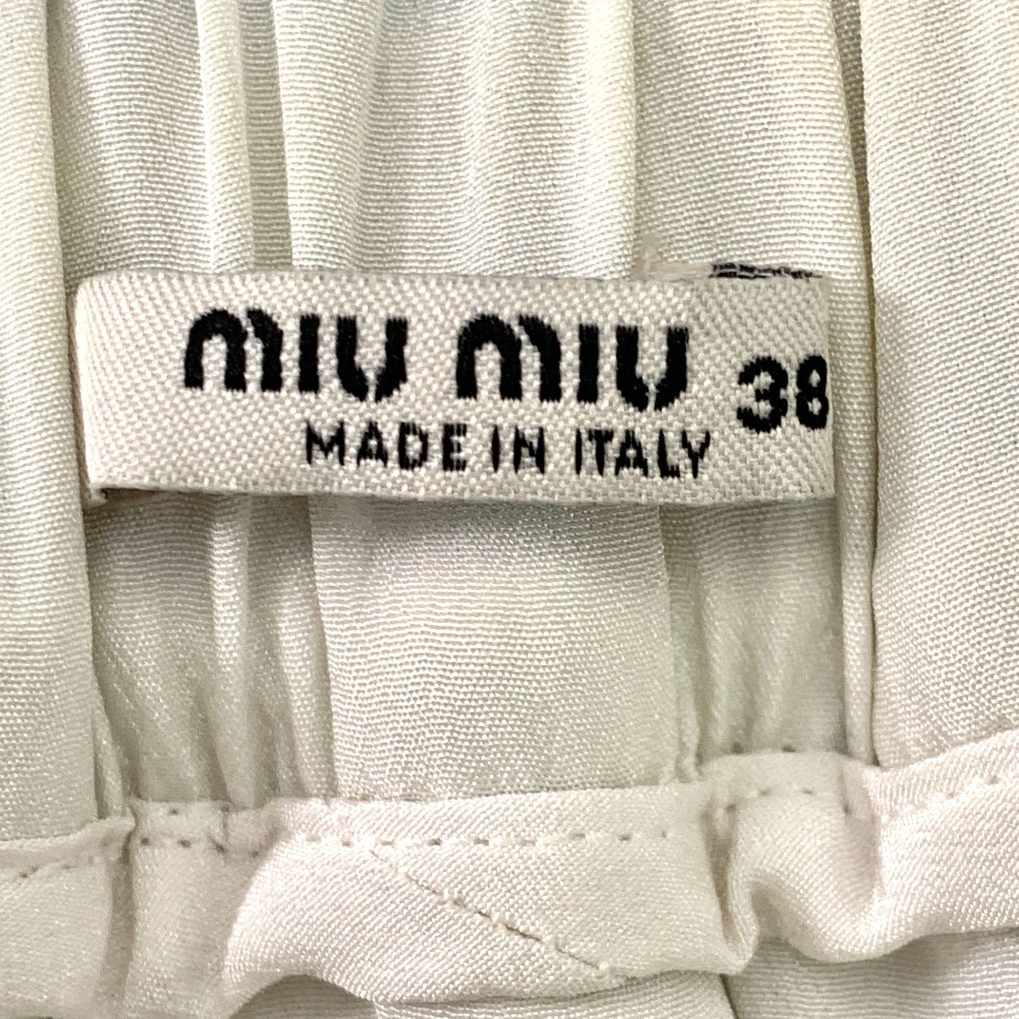 Miu Miu X14300 Miu Miu Floral Patterned Knit A-Line Skirt Size 27" / US 4 / IT 40 - 5 Thumbnail