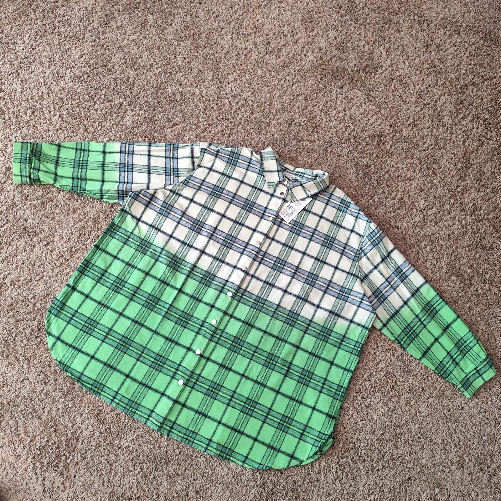 Other Studio Untold Women's Oversized Flannel Button Size 28/30 Size 4XL / US 24-26 - 2 Thumbnail