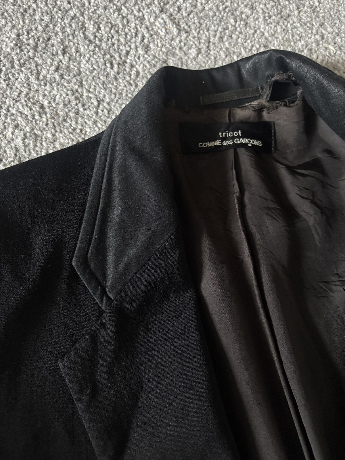 Comme des Garcons COMME DES GARÇONS TRICOT Vintage Black Blazer Size 50S - 2 Thumbnail