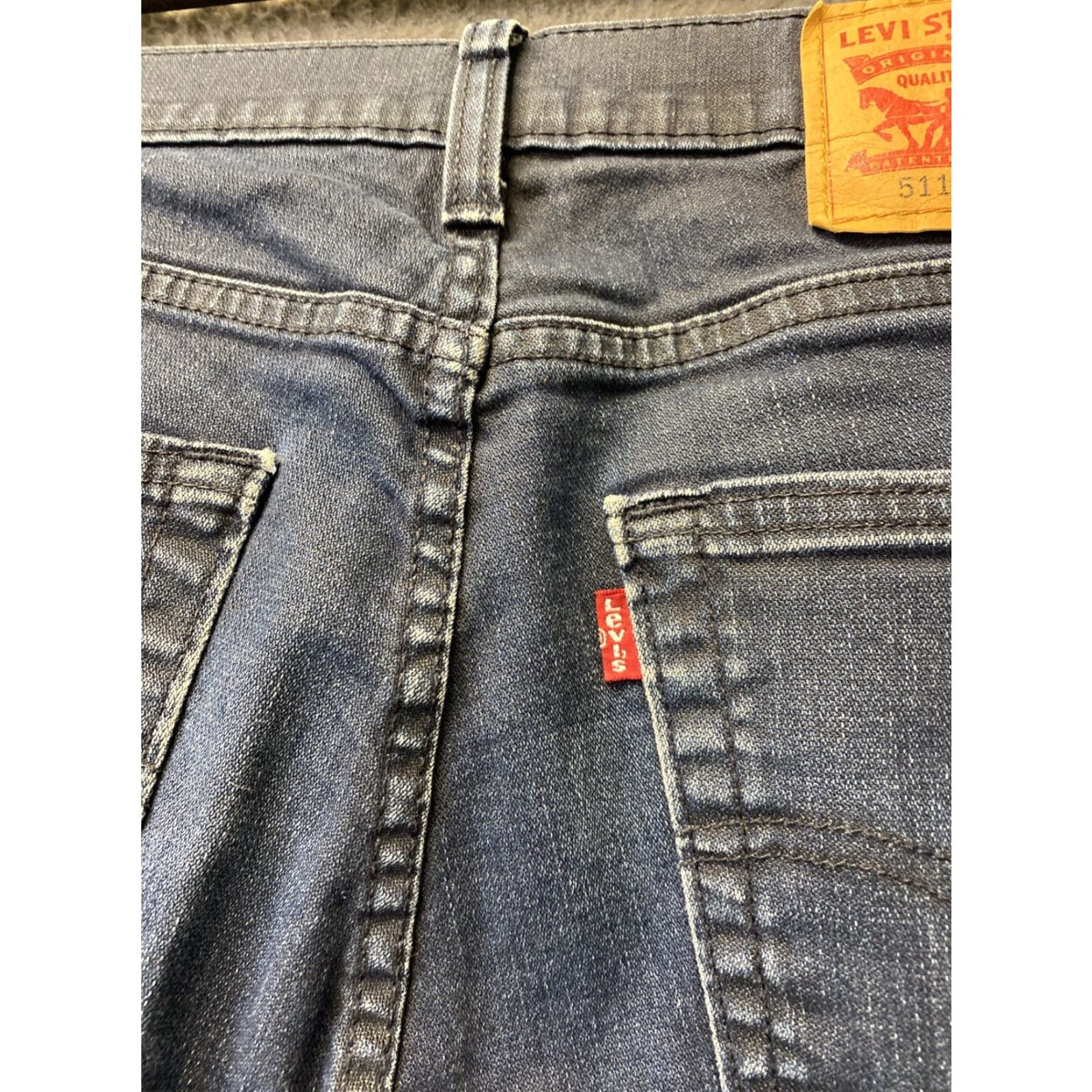Levi's Levi's Jeans Men's 32x32 Slim Fit Denim Dark Blue 511 Size US 32 / EU 48 - 5 Thumbnail