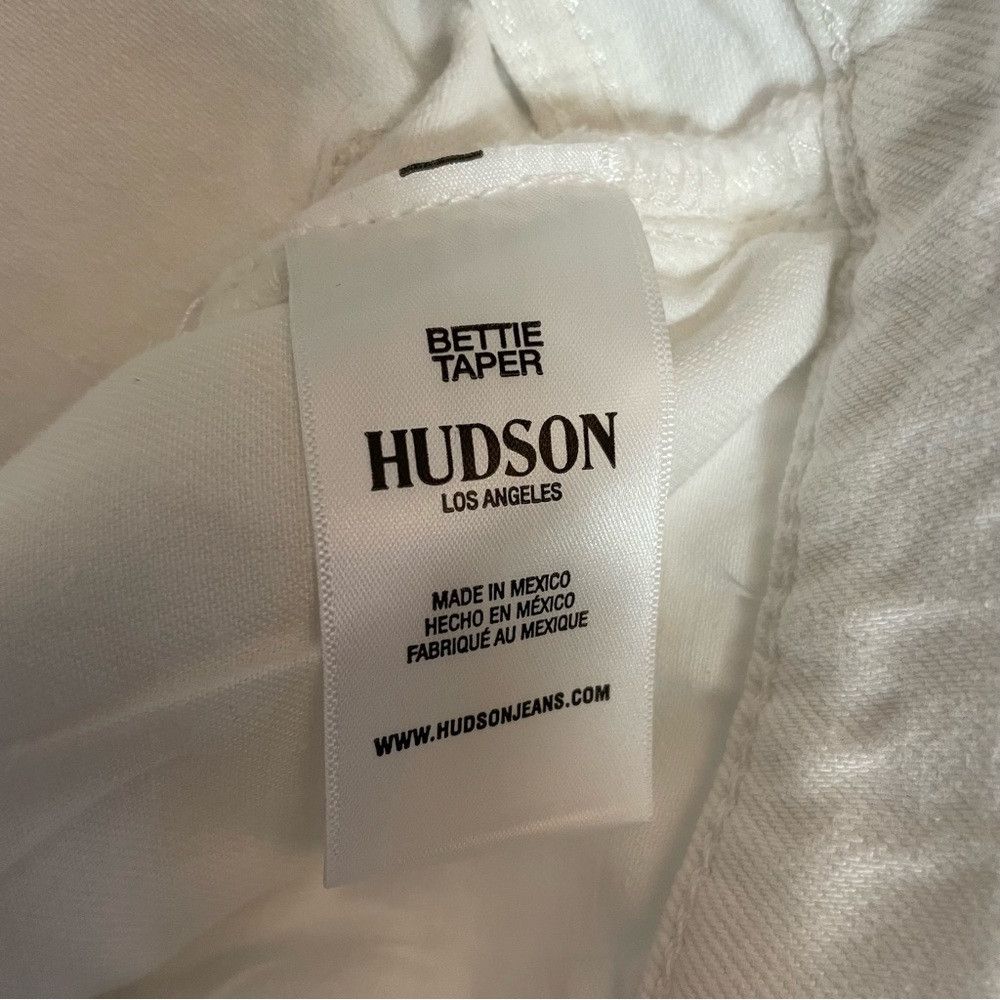 Hudson NWT New $195 Hudson White Bettie Taper High Rise Jeans Size Size 30" / US 8 / IT 44 - 9 Thumbnail