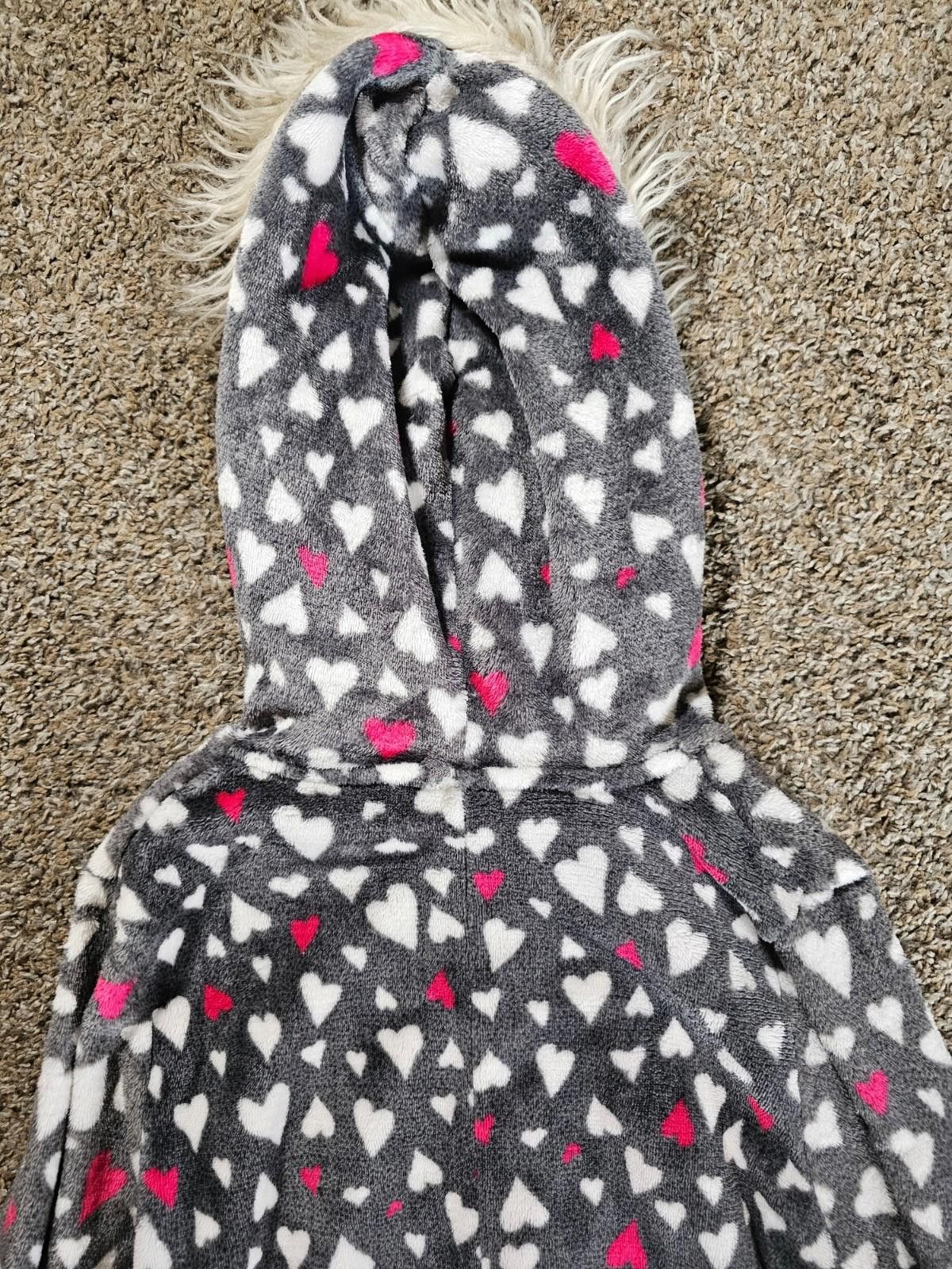 Designer secret treasures hooded hearts allover 1 Piece pajamas M Size ONE SIZE - 9 Thumbnail