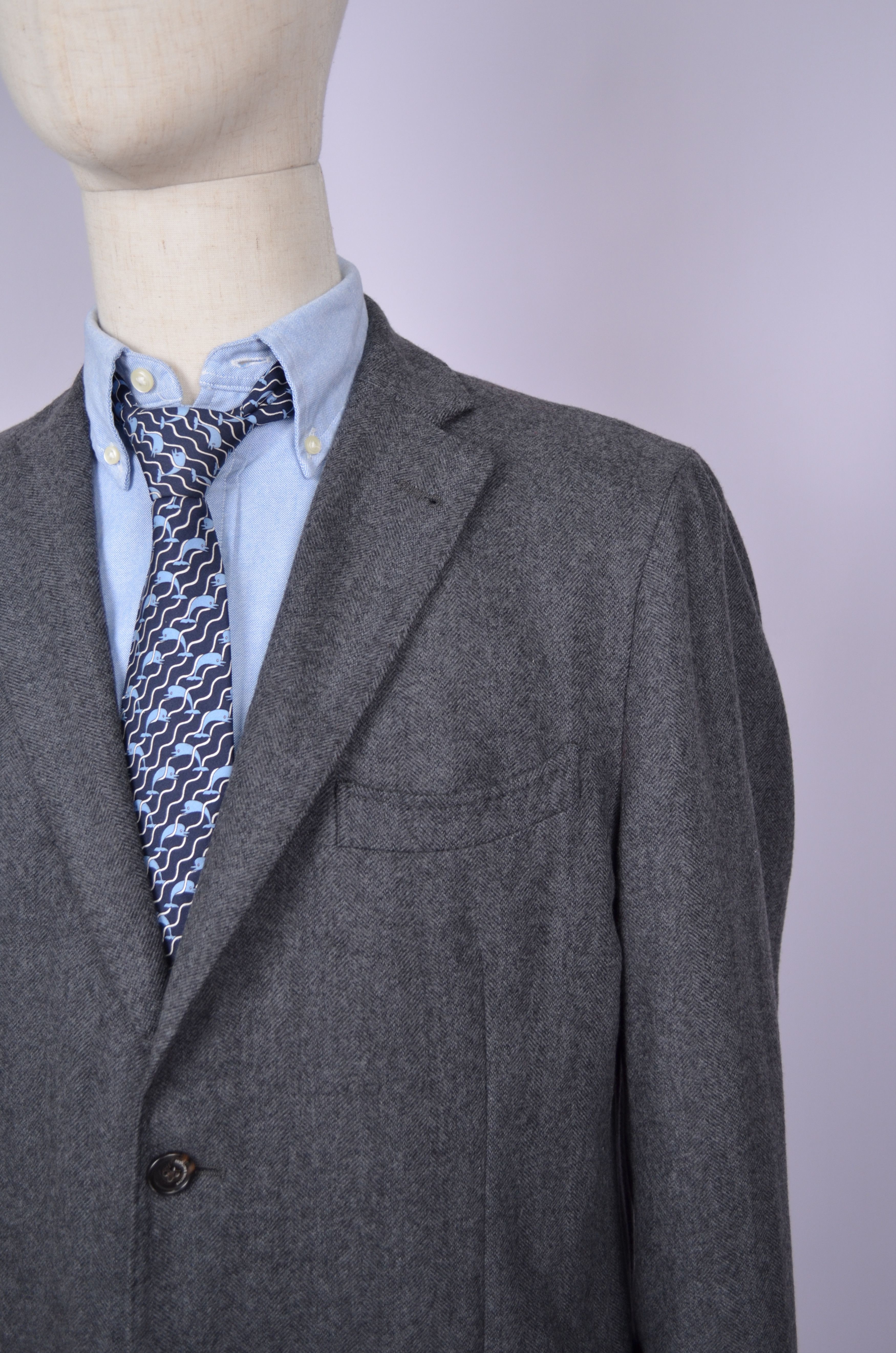 Designer Sacoor Brothers Wool Blend Knit Unlined Blazer Jacket US44 Size 44S - 4 Thumbnail