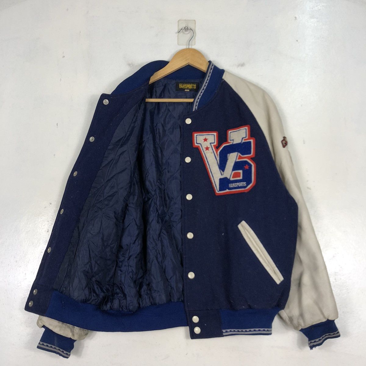 Other × Vintage Vansport Varsity Rares Wool Leather Jacket Size US M / EU 48-50 / 2 - 9 Thumbnail