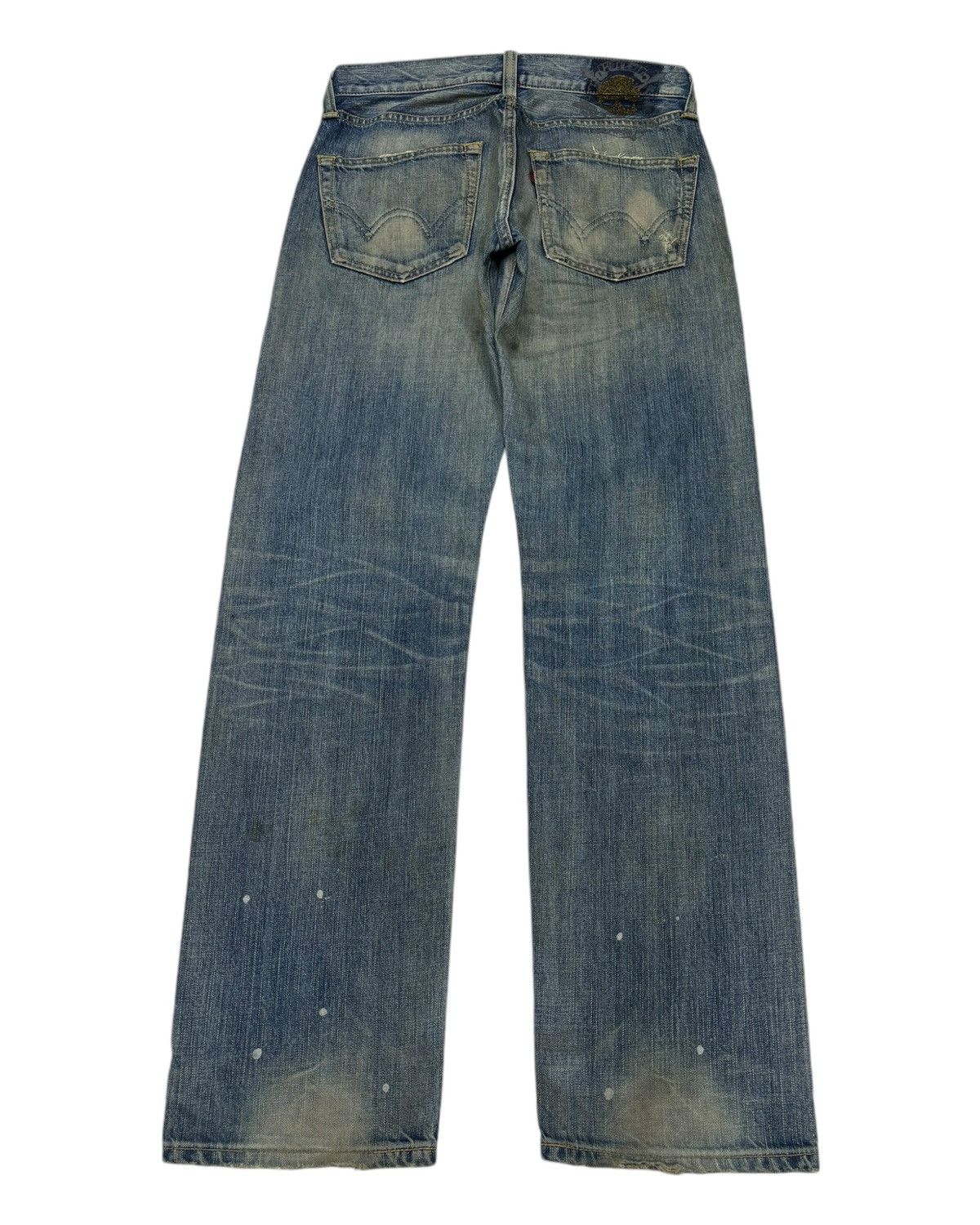 Edwin Rare Edwin Skull Studded Distressed Denim Jeans Size US 30 / EU 46 - 3 Thumbnail