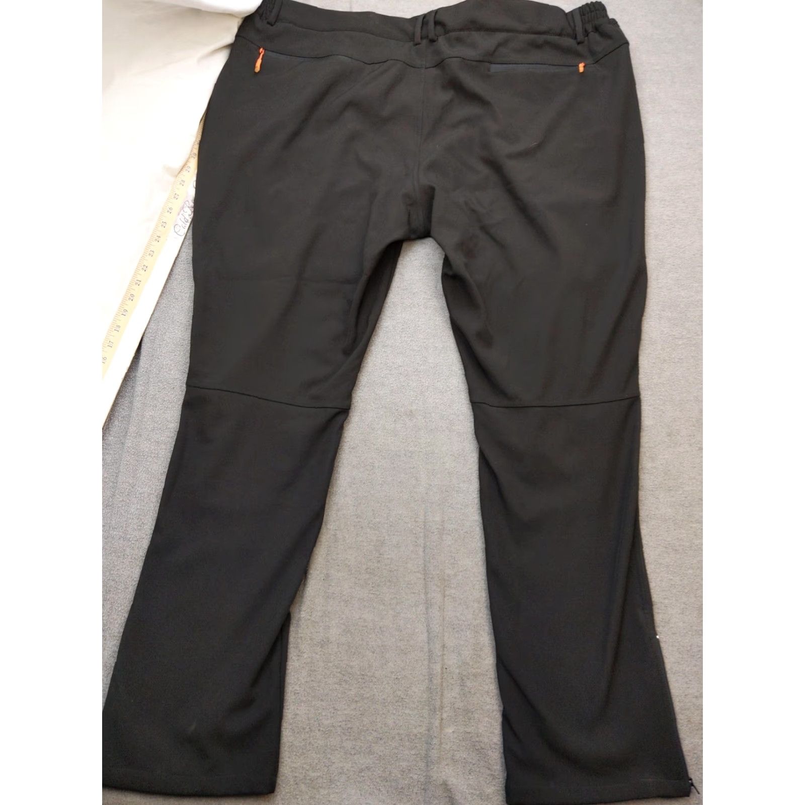 Vintage Gash Hao Snow Pants Mens 48x34 Black Softshell Lined Hiking Ski Winter Warmth Elastic Waist Pockets Zip Pocket 34 Inseam Size US 32 / EU 48 - 5 Thumbnail