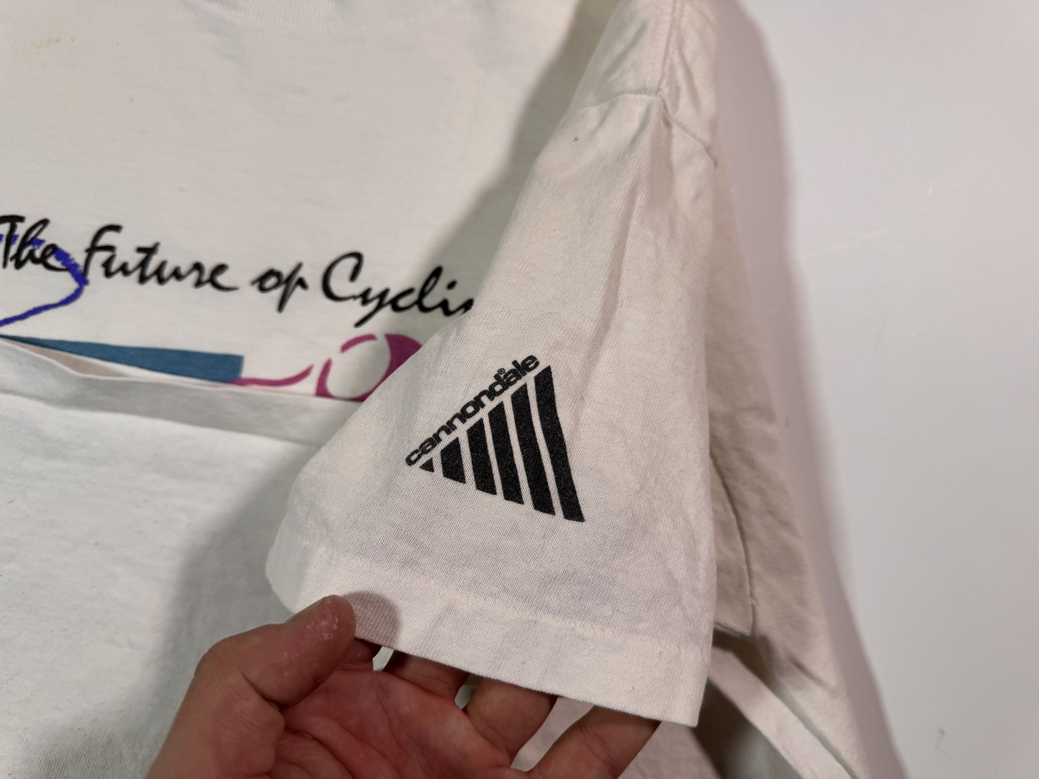 Vintage Vintage 1990 Cannondale T-shirt The Future of Cycling White Size US L / EU 52-54 / 3 - 5 Thumbnail