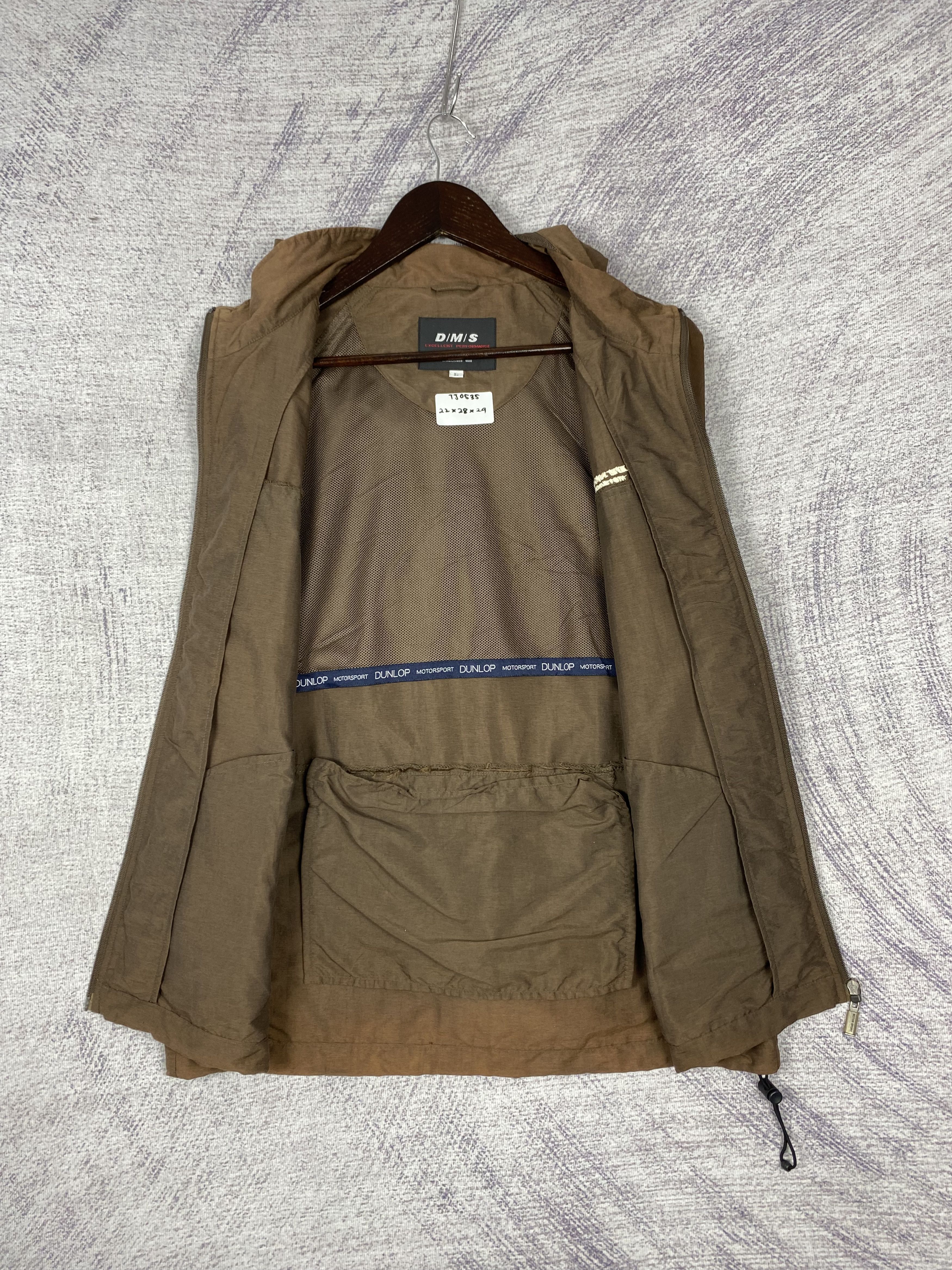 Dunlop Vintage Dunlop Motorsport Brown Hooded Light Jacket - Size L Size US L / EU 52-54 / 3 - 6 Thumbnail