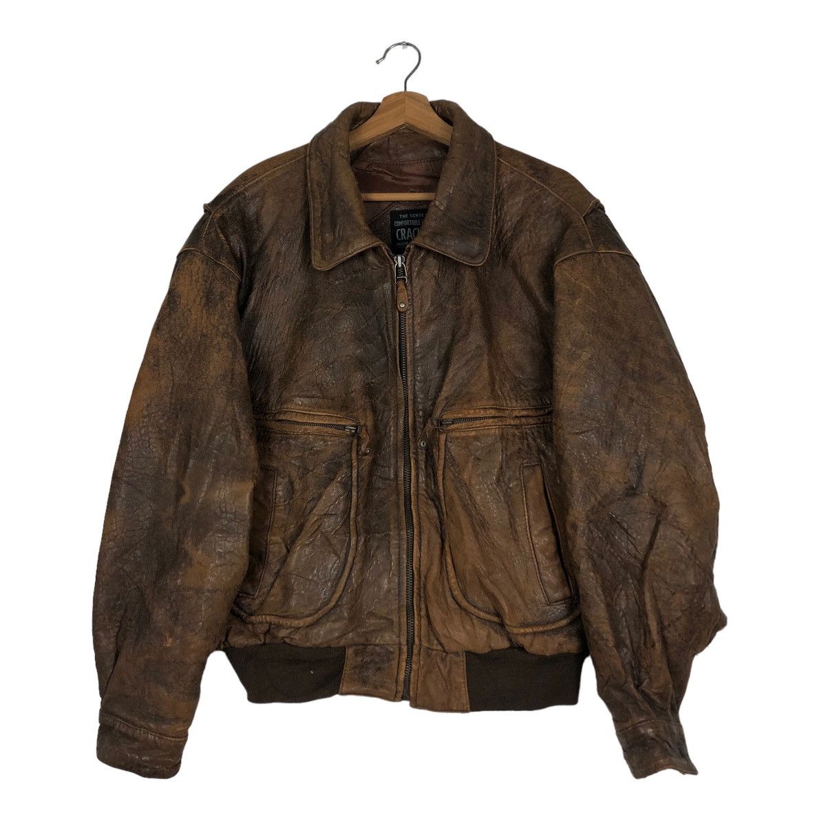 Japanese Brand 🔥Vintage Aviators Leather Jacket Crackers Mode Avant Garde Size US L / EU 52-54 / 3 - 1 Thumbnail