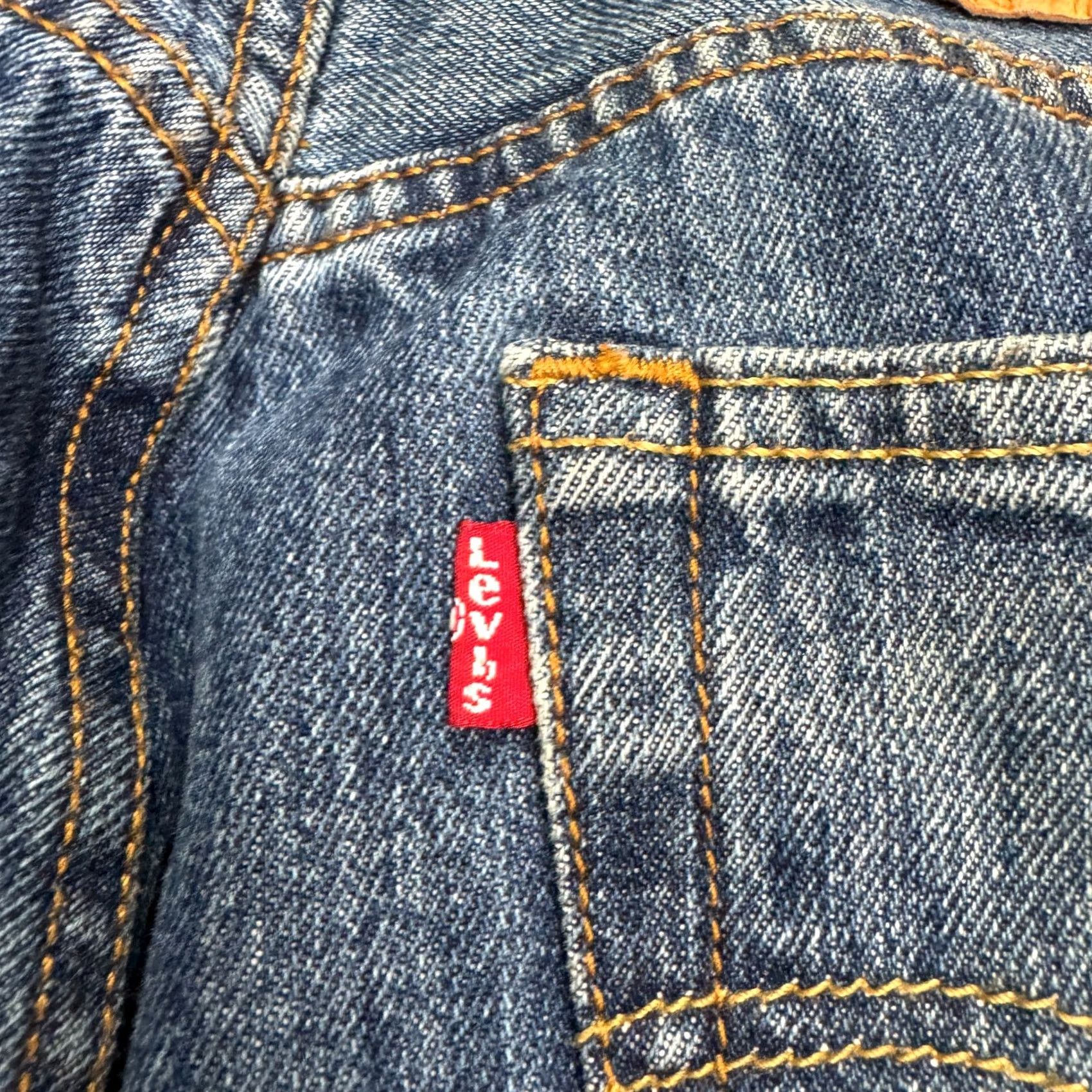 Levi's Levi's 501 Jeans Men 30x30 Denim Blue Dark Wash Straight Button Fly 5-Pocket Regular Fit Vintage No N/A Size US 30 / EU 46 - 4 Thumbnail