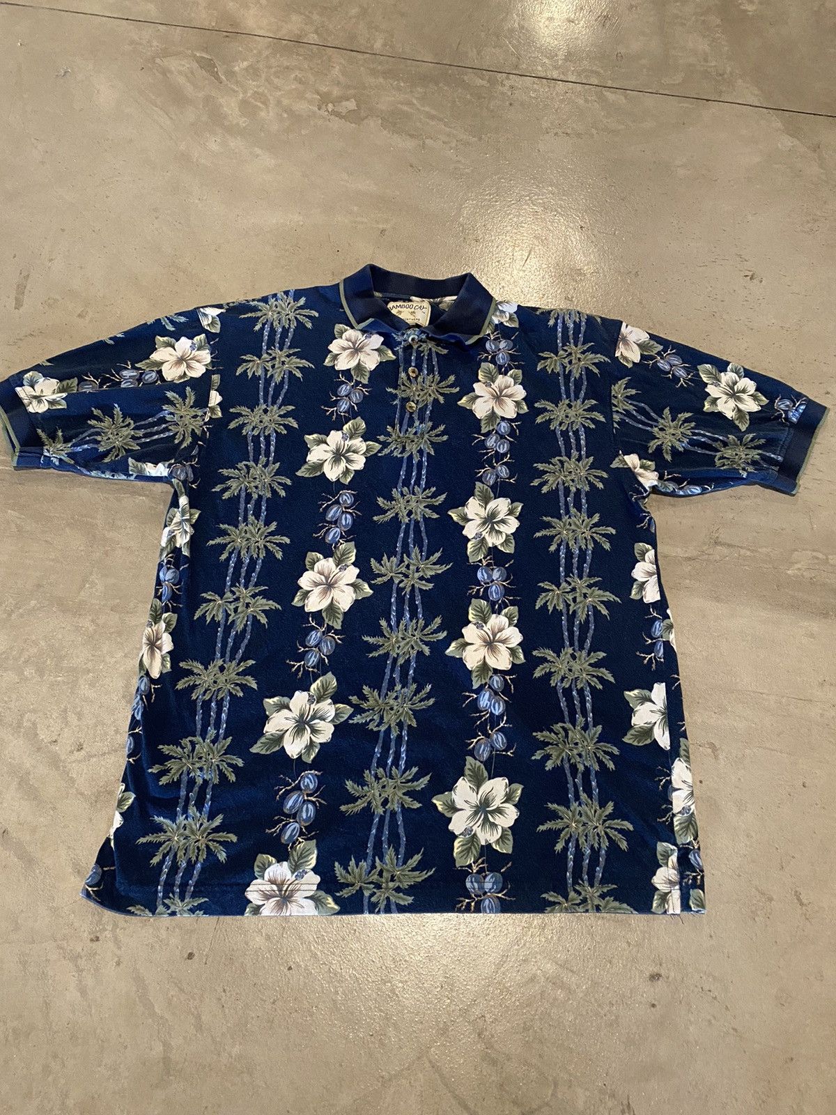 Other × Vintage 00s’ Bamboo Cay Palm Trees Polo Size US L / EU 52-54 / 3 - 1 Thumbnail